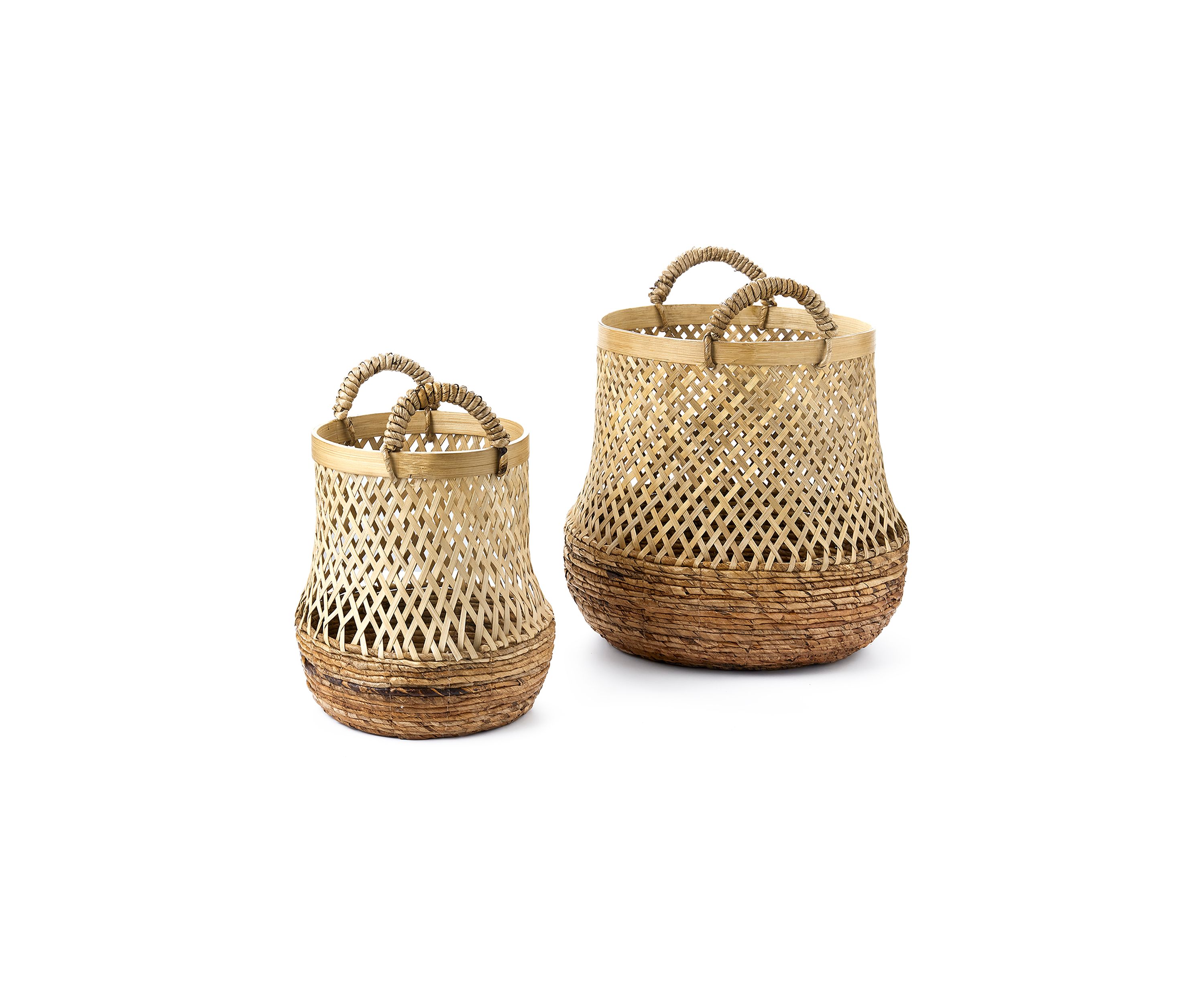 Bamboo Banana Round Basket
