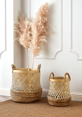 Bamboo Banana Round Basket