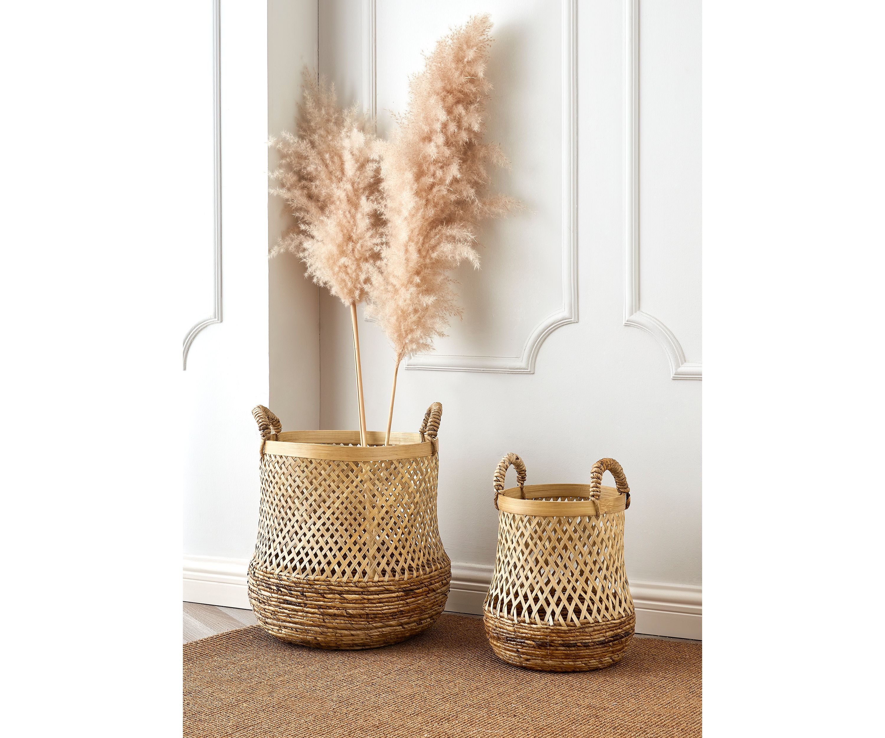 Bamboo Banana Round Basket