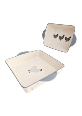 Coop Chickens 2 Piece Bakeware Set