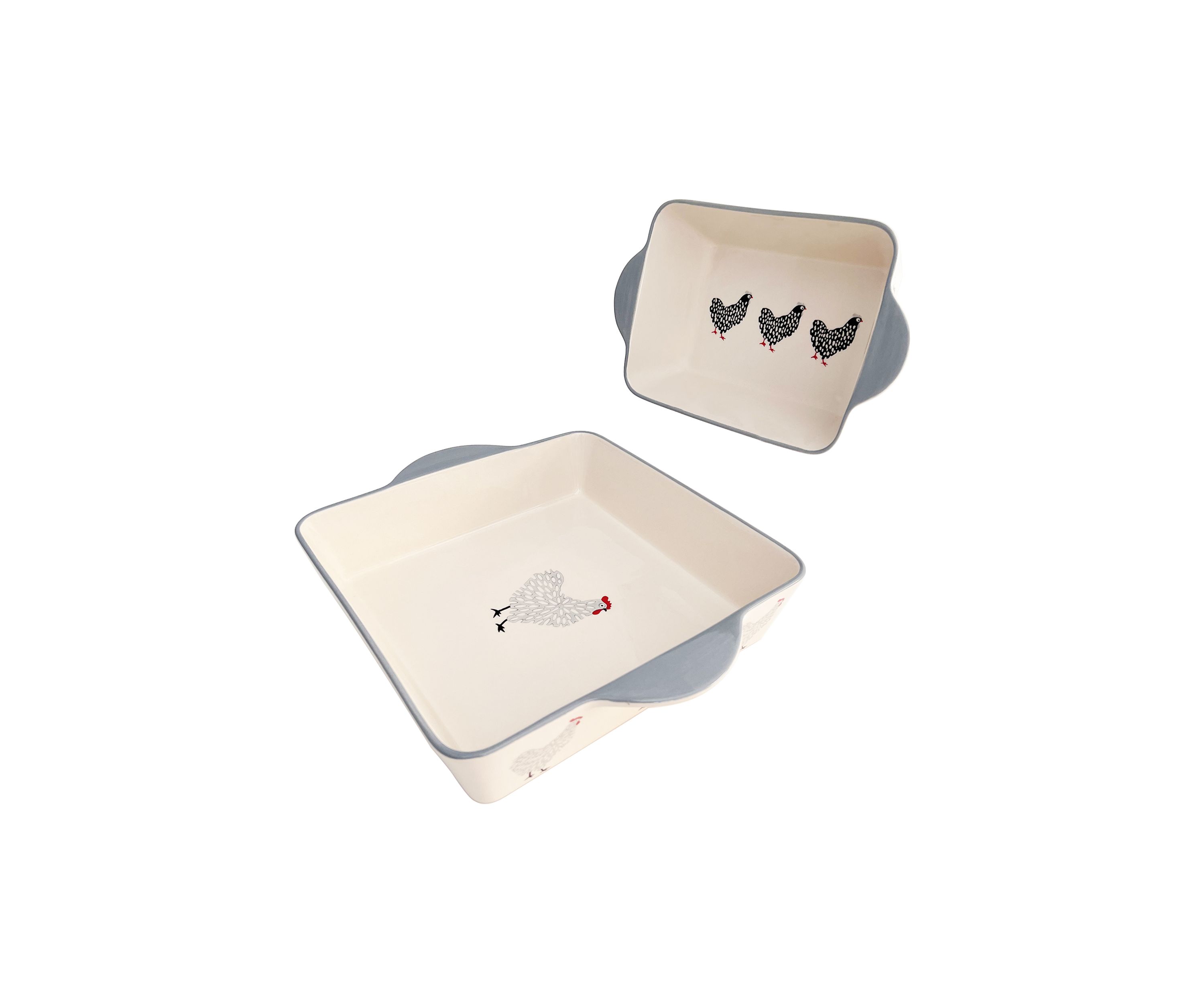 Coop Chickens 2 Piece Bakeware Set