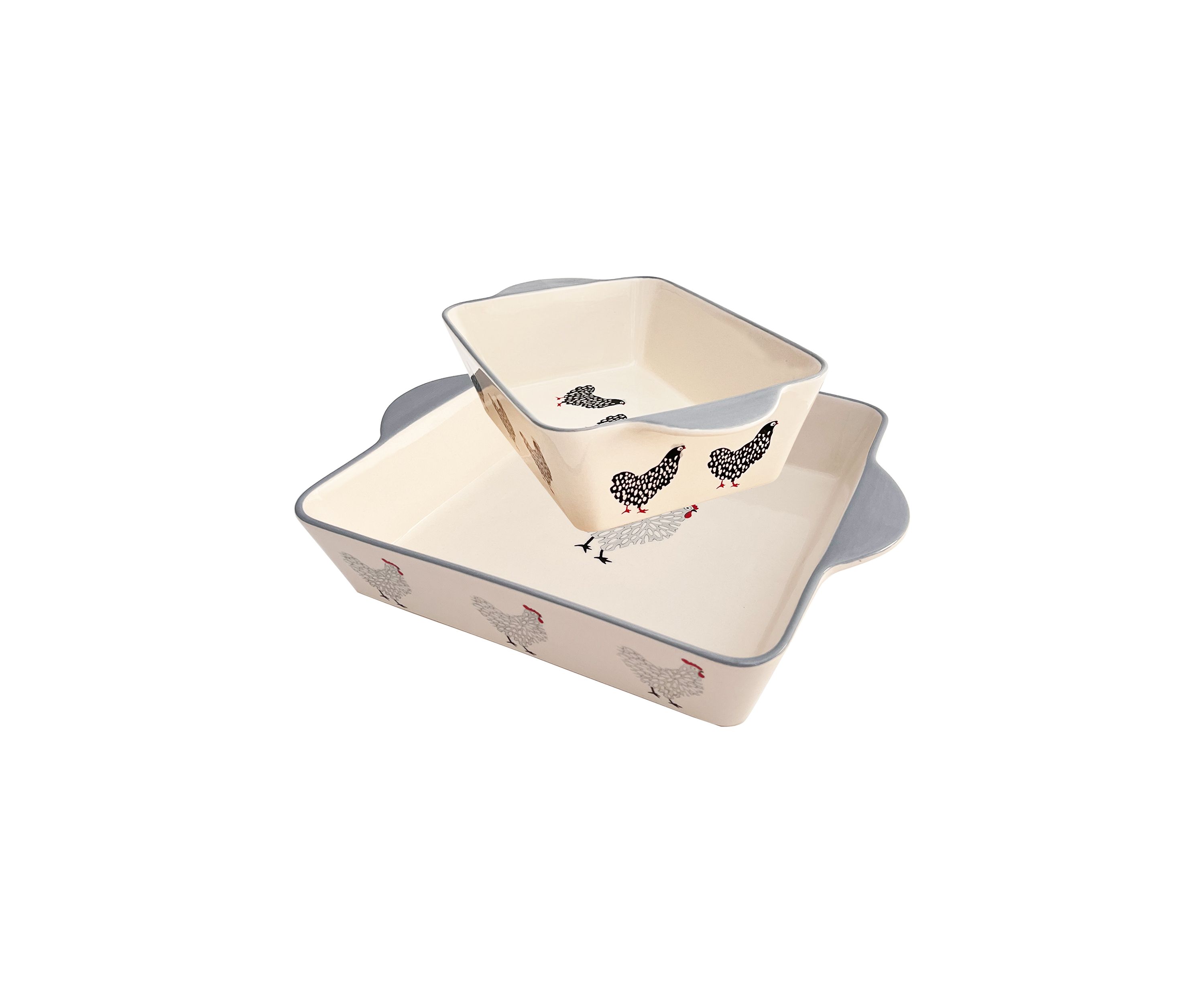 Coop Chickens 2 Piece Bakeware Set