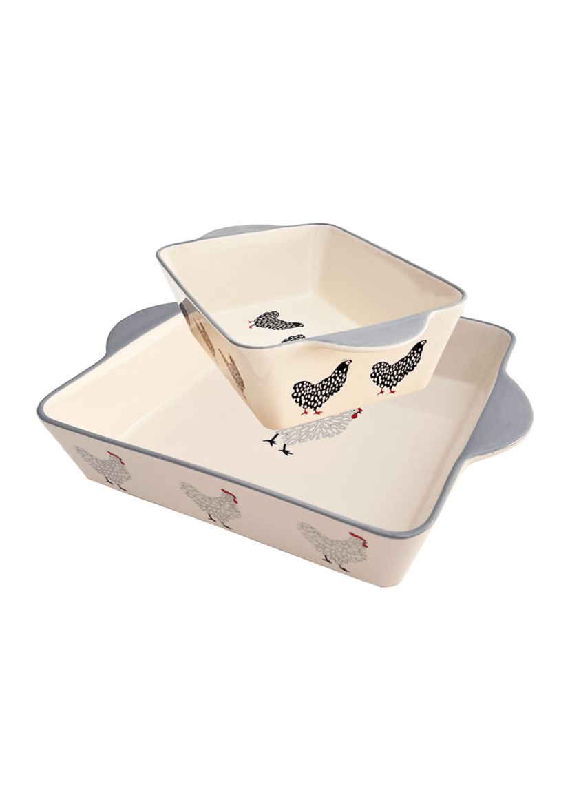 Coop Chickens 2 Piece Bakeware Set