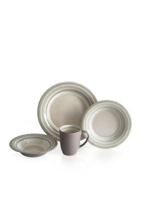 Color Stack Latte 16-Piece Dinnerware Set