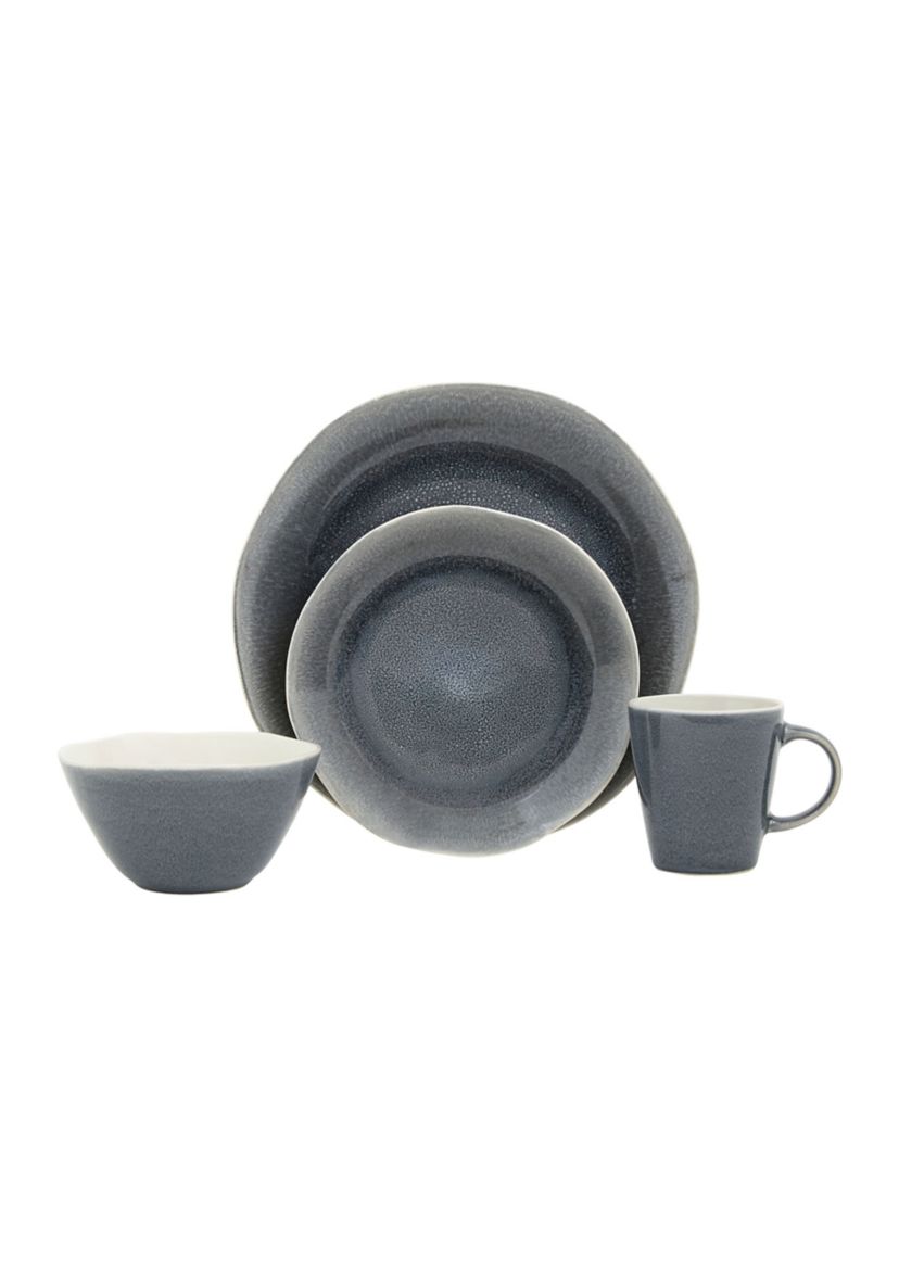 Meridian Grey 16 piece dinnerware set