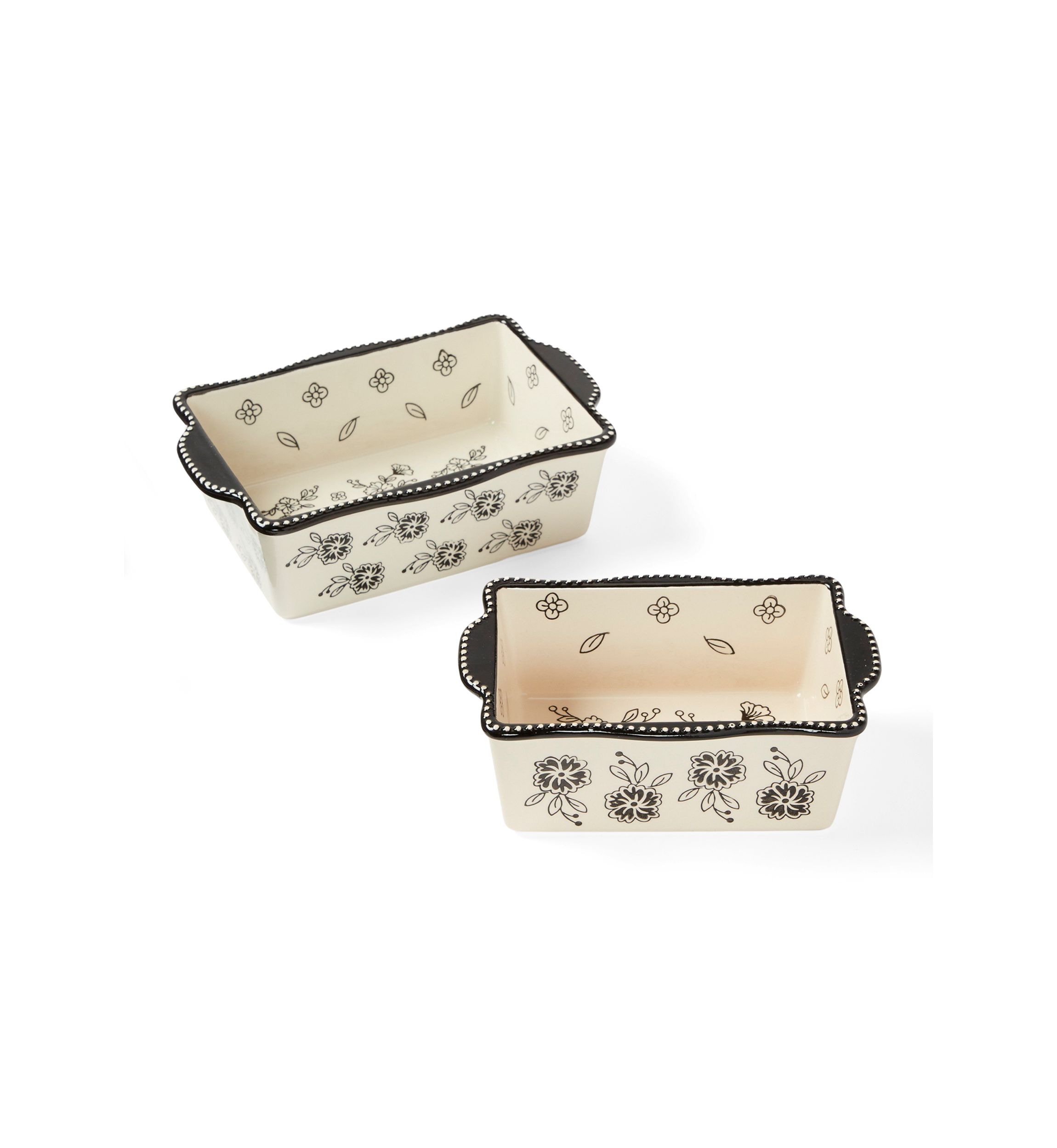 2-Piece Farmhouse Floral Baking Dish Set