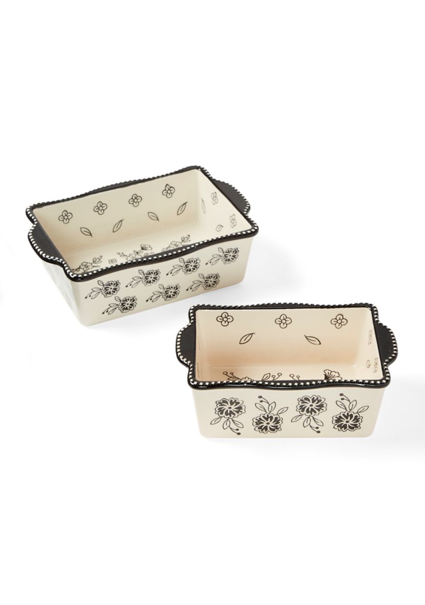 2-Piece Farmhouse Floral Baking Dish Set