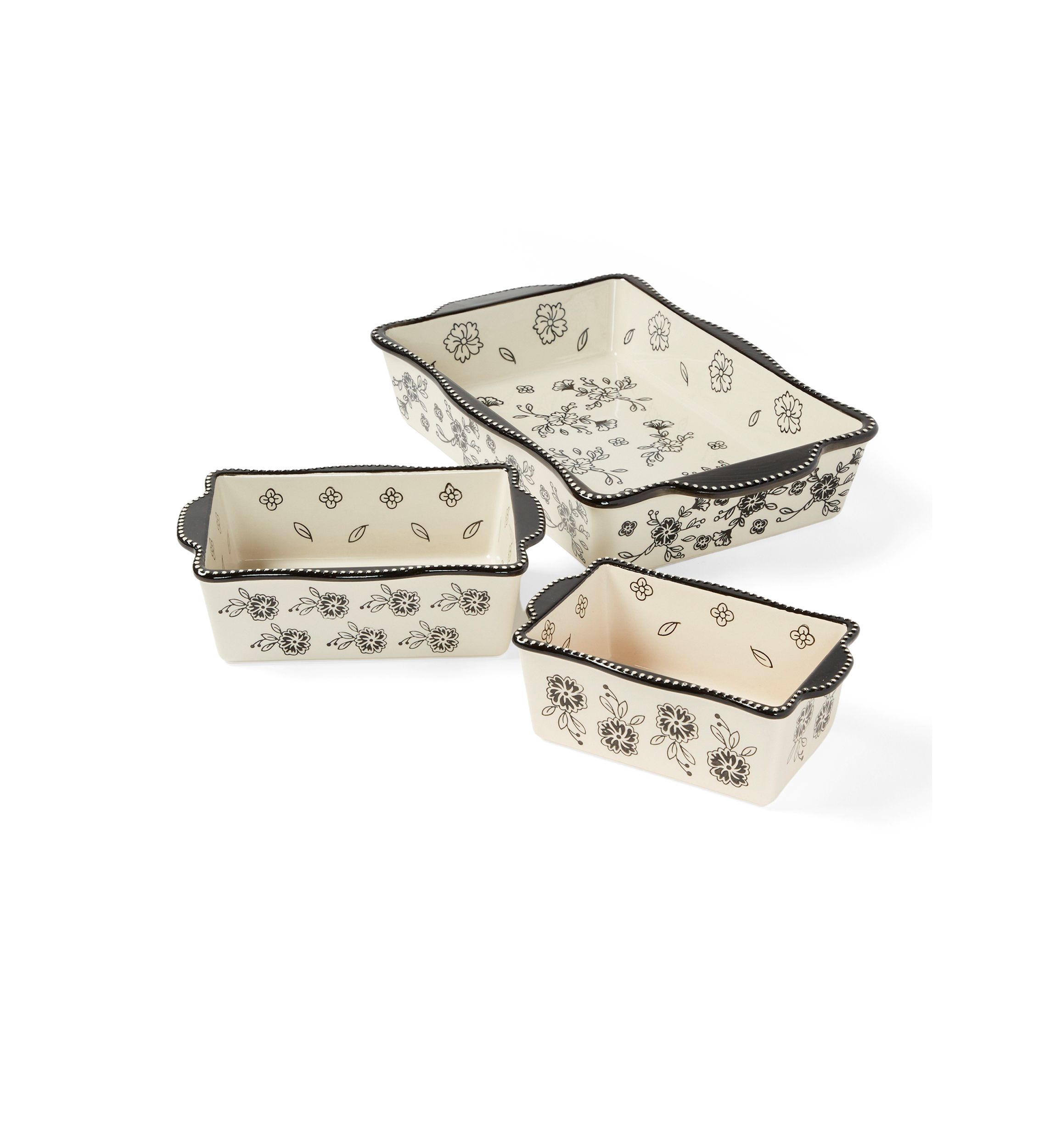2-Piece Farmhouse Floral Baking Dish Set