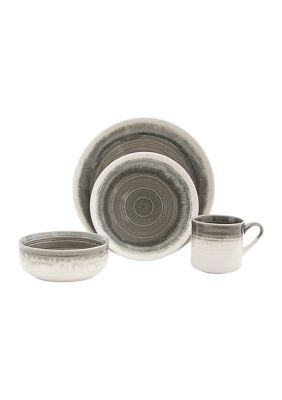 Baum Brothers Hearth Gray 16 Piece Dinnerware Set