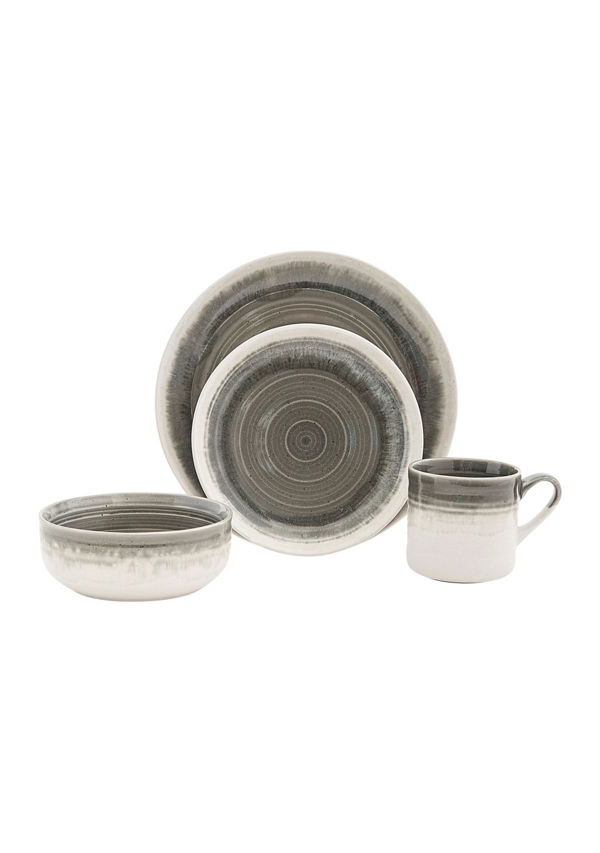  Hearth Gray 16 Piece Dinnerware Set 