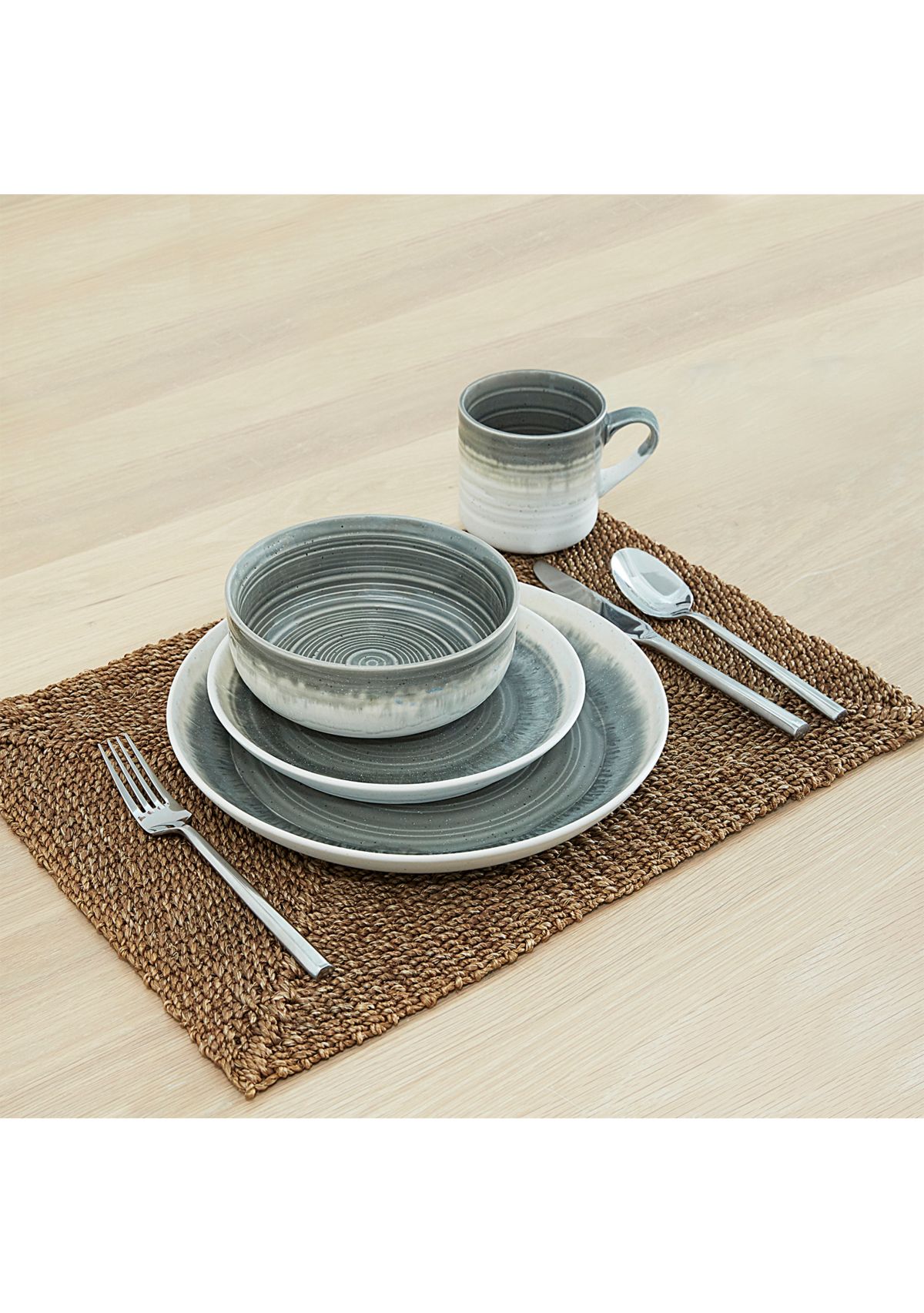  Hearth Gray 16 Piece Dinnerware Set 