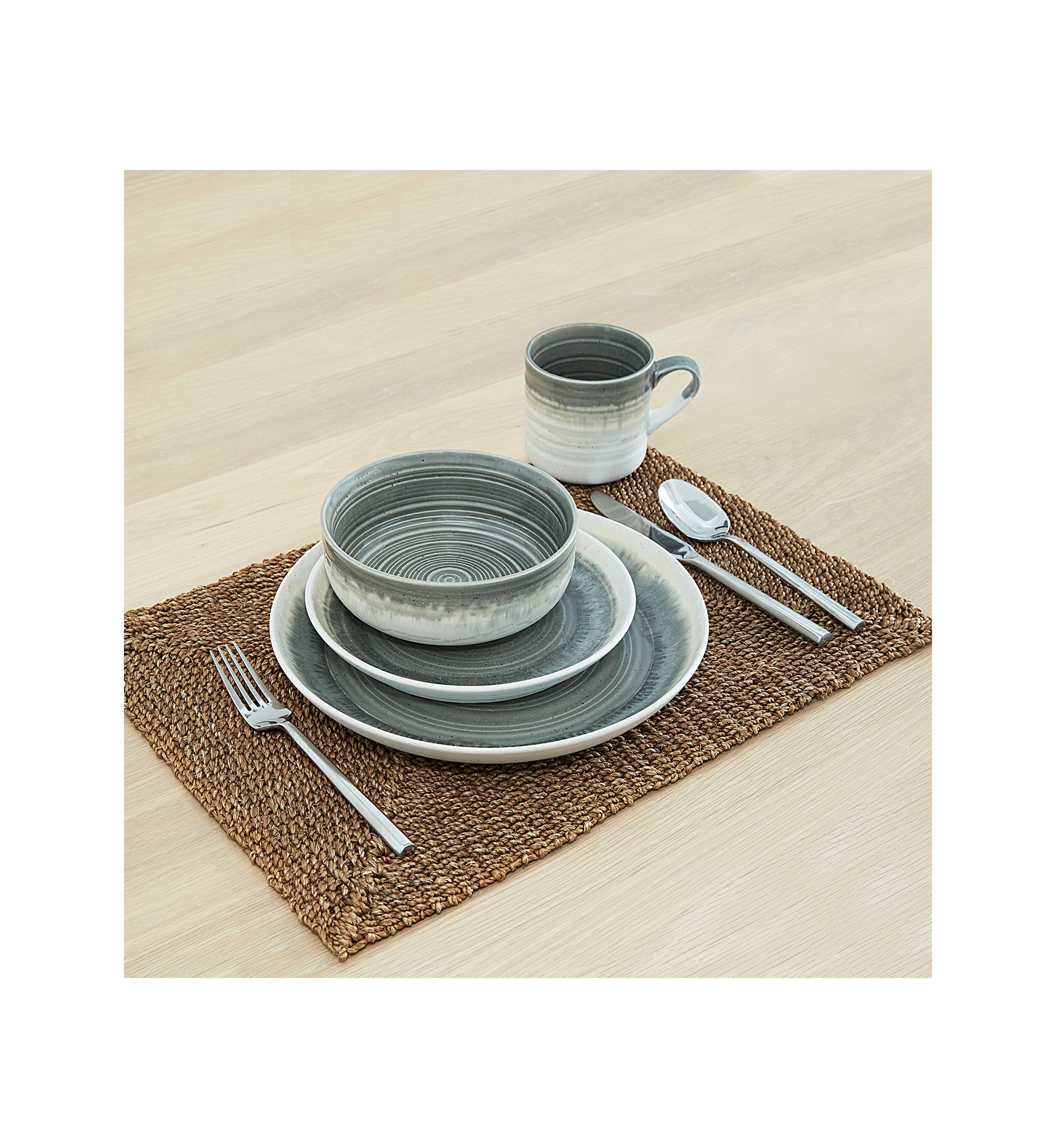  Hearth Gray 16 Piece Dinnerware Set 