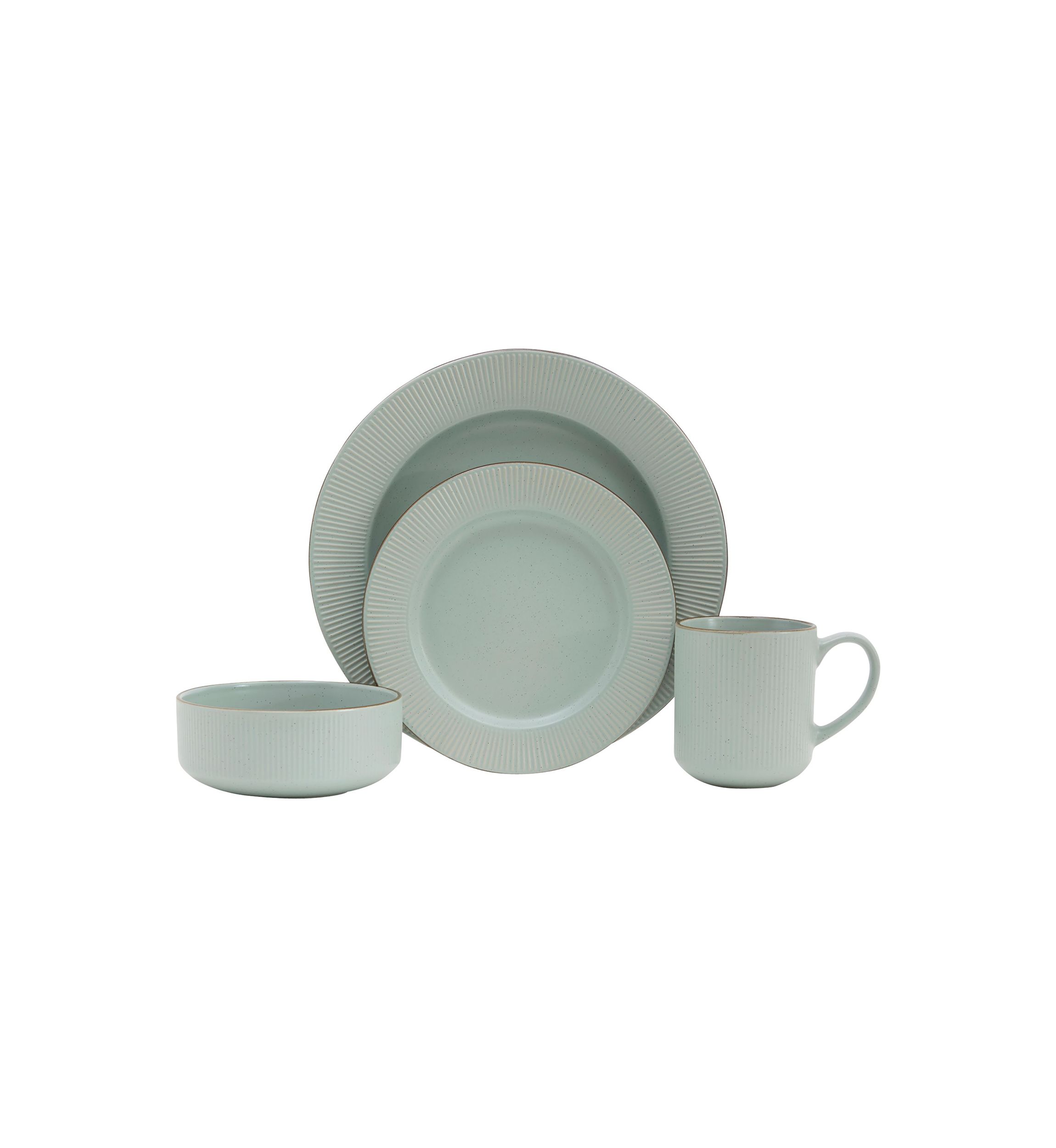 Toni Grey 16 piece dinnerware set