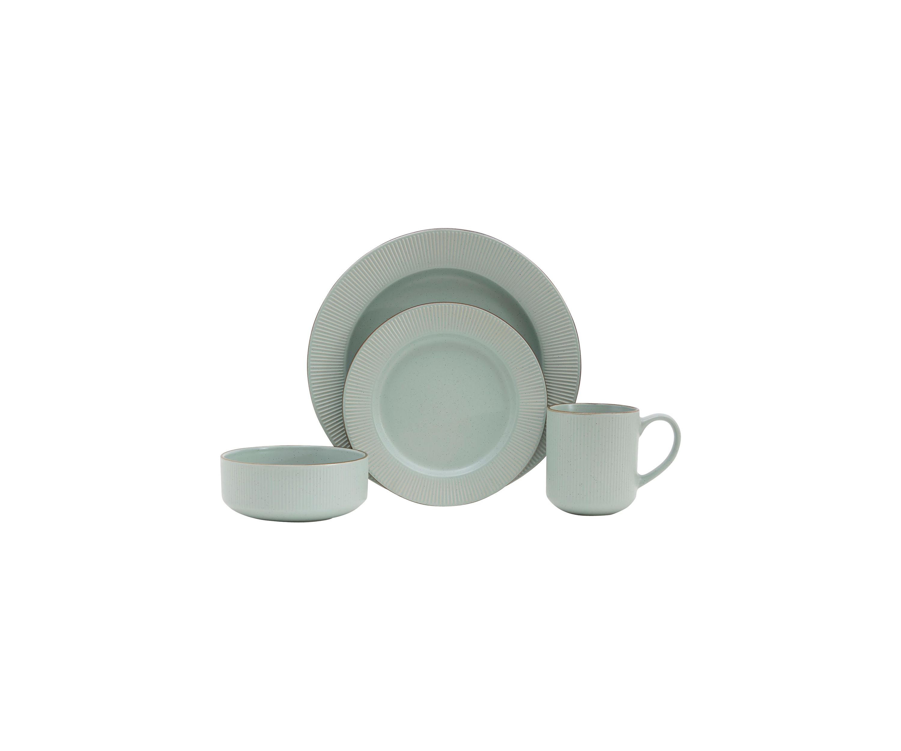 Toni Grey 16 piece dinnerware set