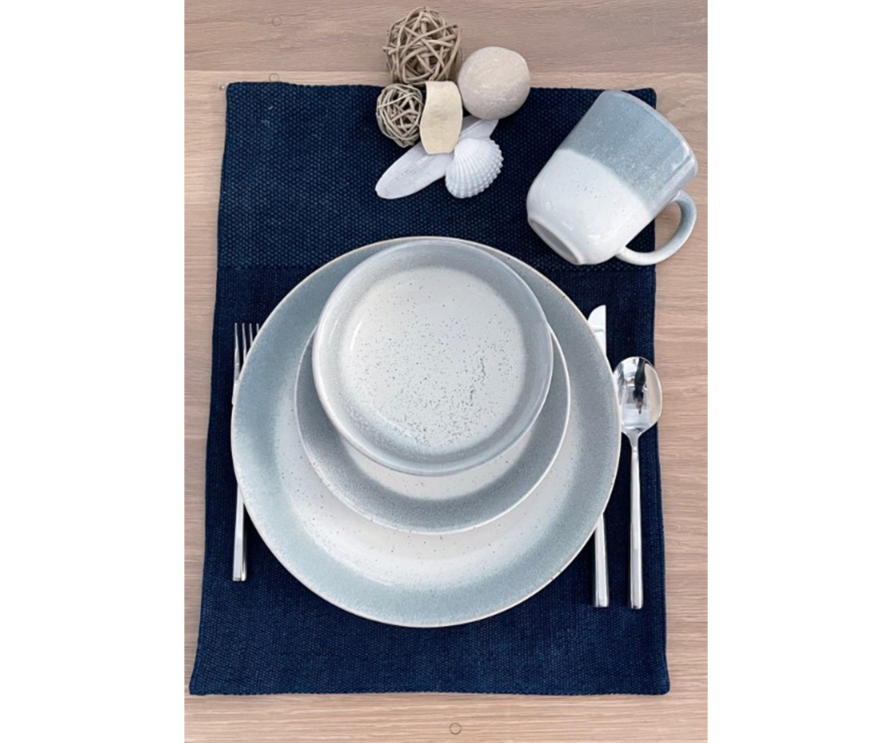 Marina Gray 16 Piece Dinnerware Set 