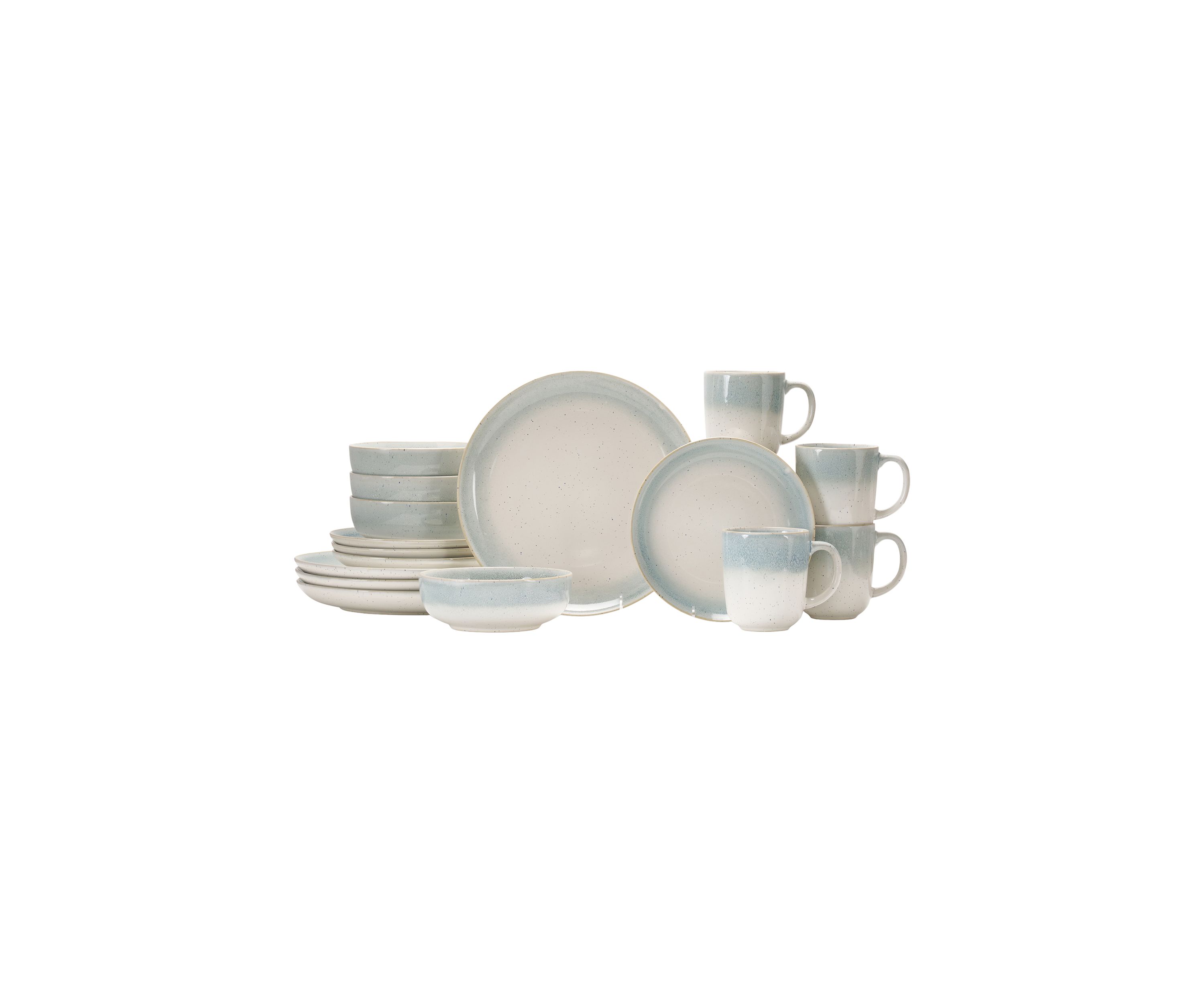 Marina Gray 16 Piece Dinnerware Set 