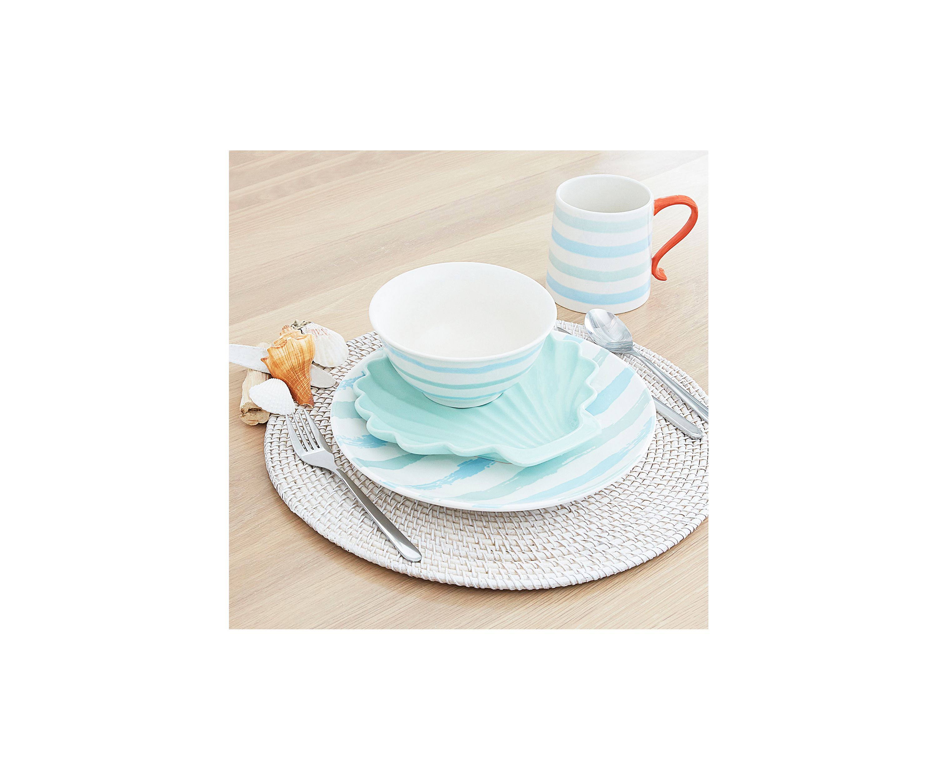 Ocean Sunrise Ceramic 16 Piece Set Service for 4