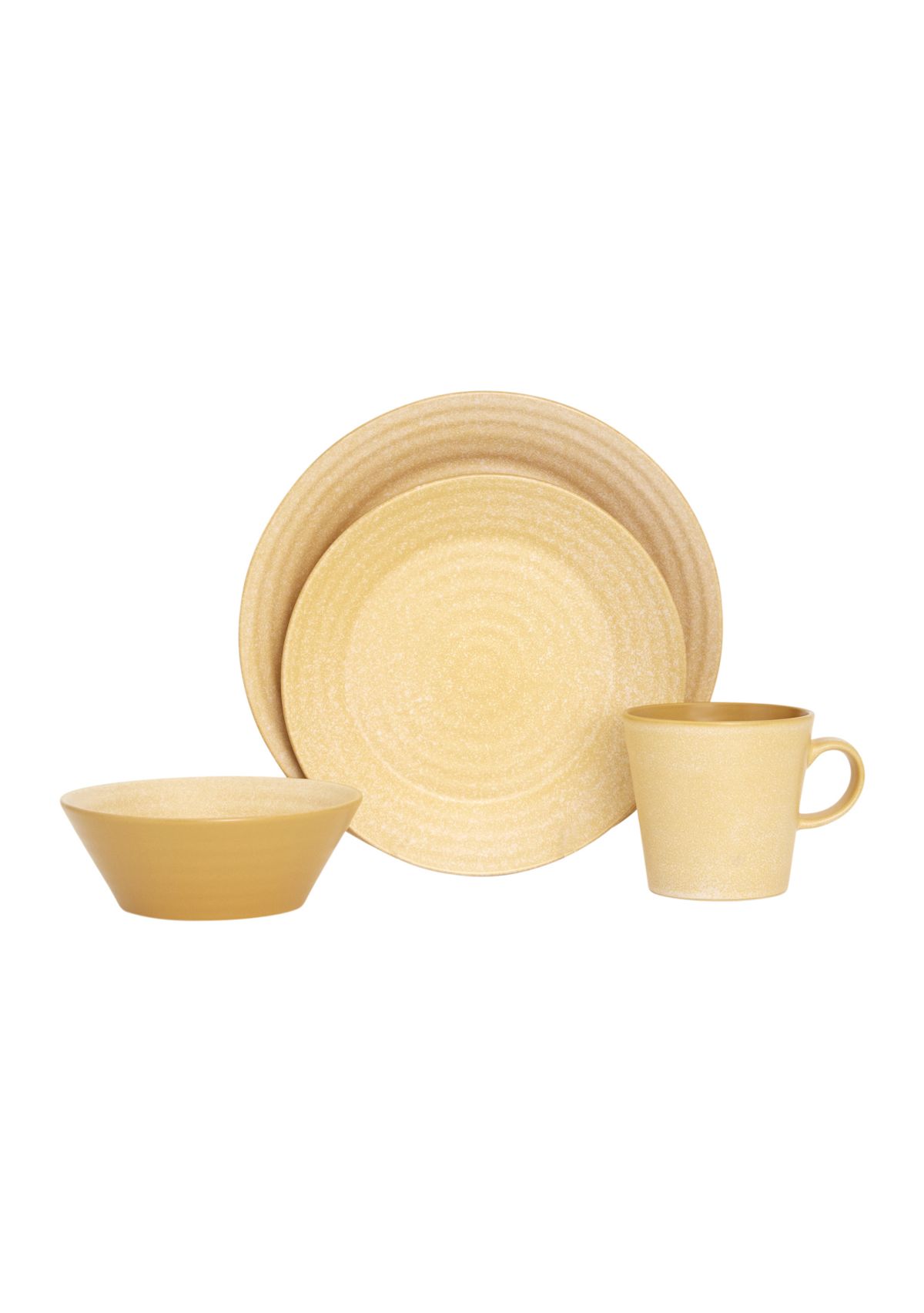 Orla Yellow 16 Piece Dinnerware Set