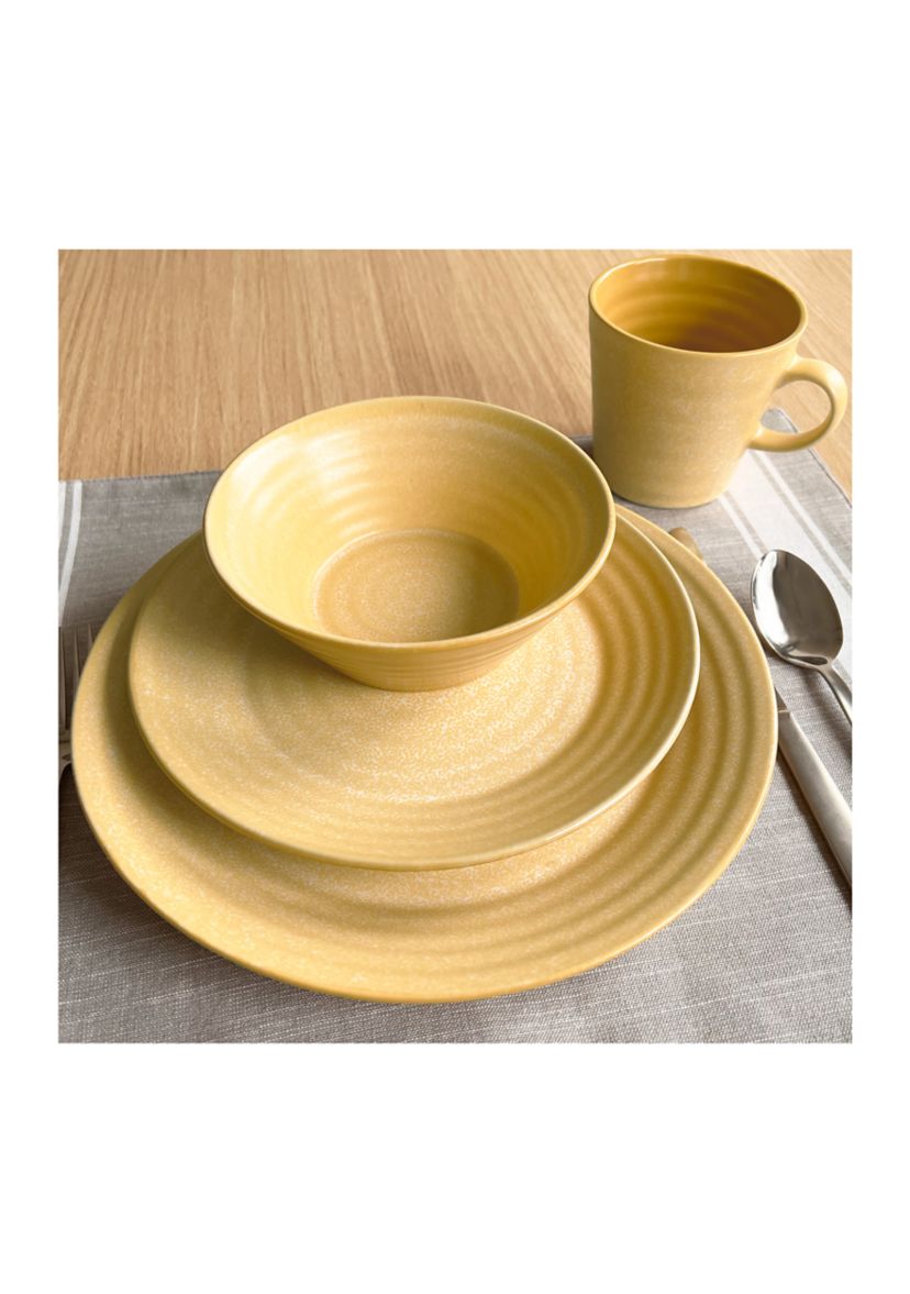 Orla Yellow 16 Piece Dinnerware Set