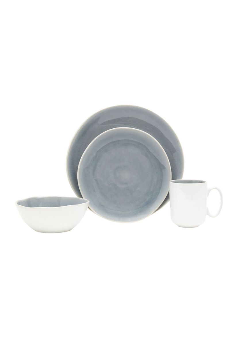 Calma Grey 16 piece dinnerware set