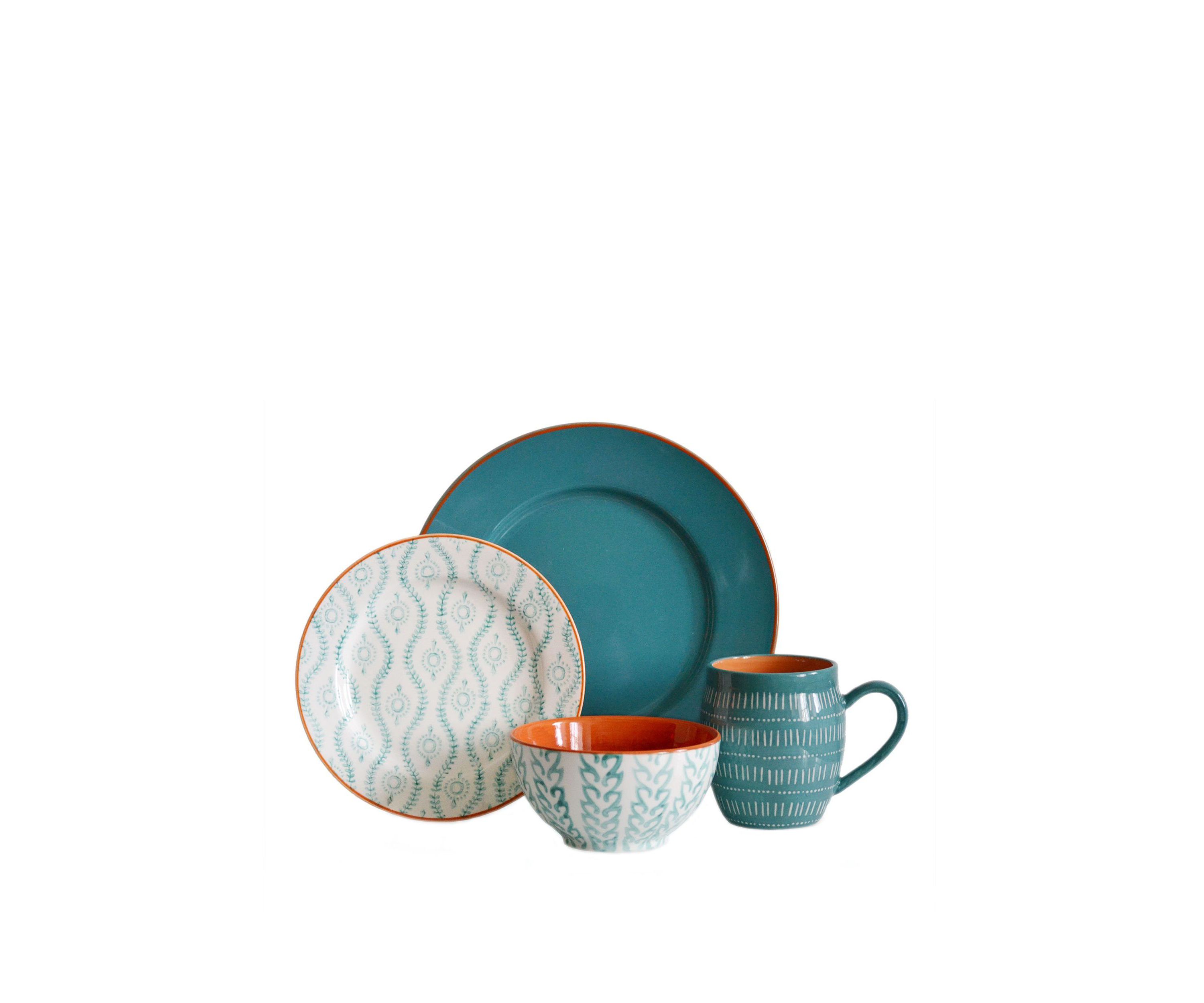 Tangiers Turquoise 16 Piece Dinnerware Set