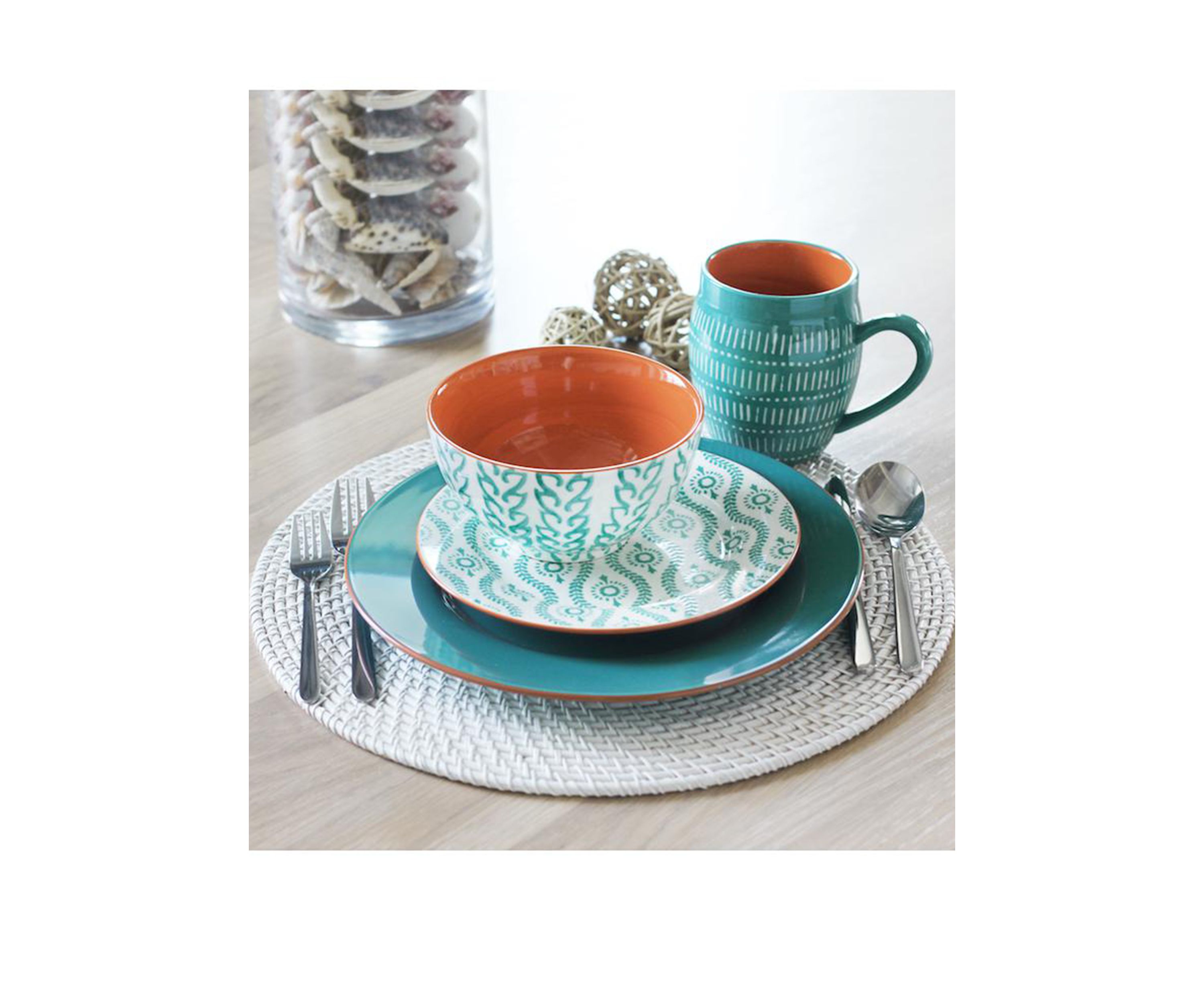 Tangiers Turquoise 16 Piece Dinnerware Set