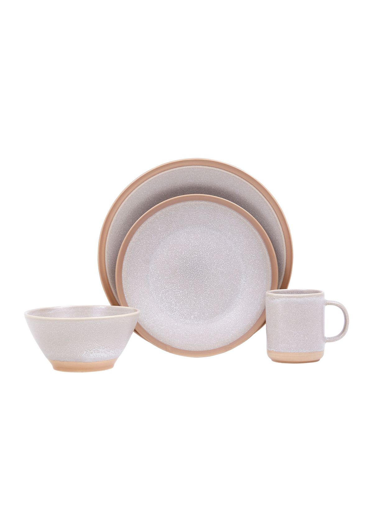 Antelo Grey 16 piece dinnerware set