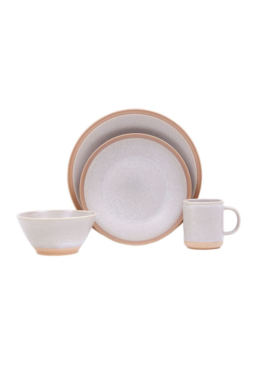 Antelo Grey 16 piece dinnerware set
