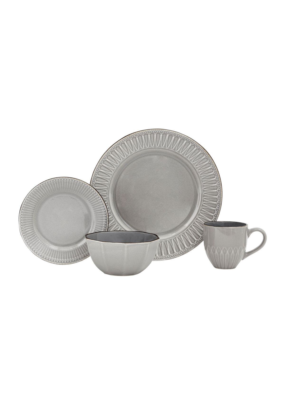 Palmetto Grey 16 piece dinnerware set