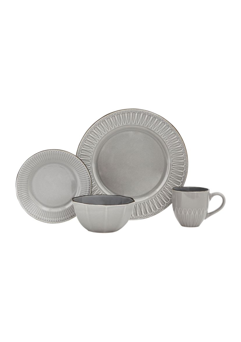 Palmetto Grey 16 piece dinnerware set