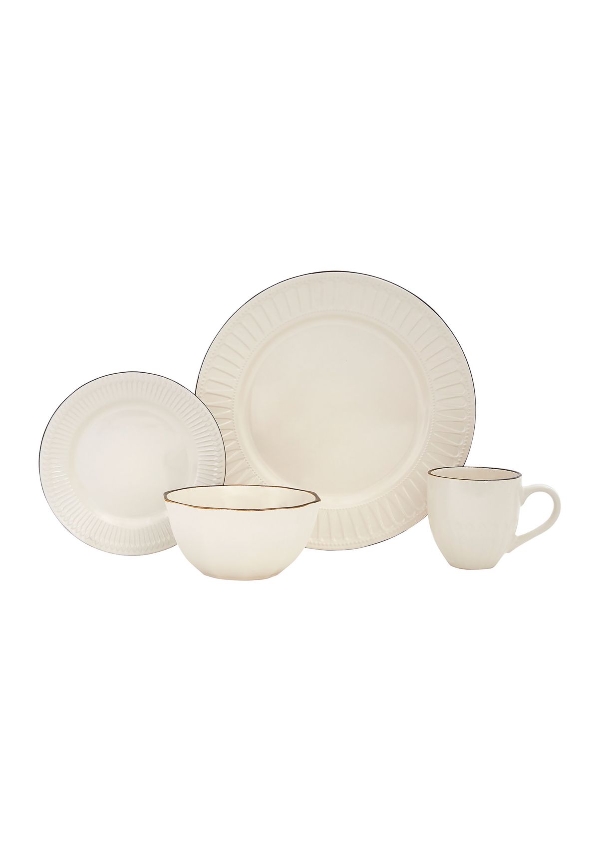 Palmetto Ivory 16 piece dinnerware set
