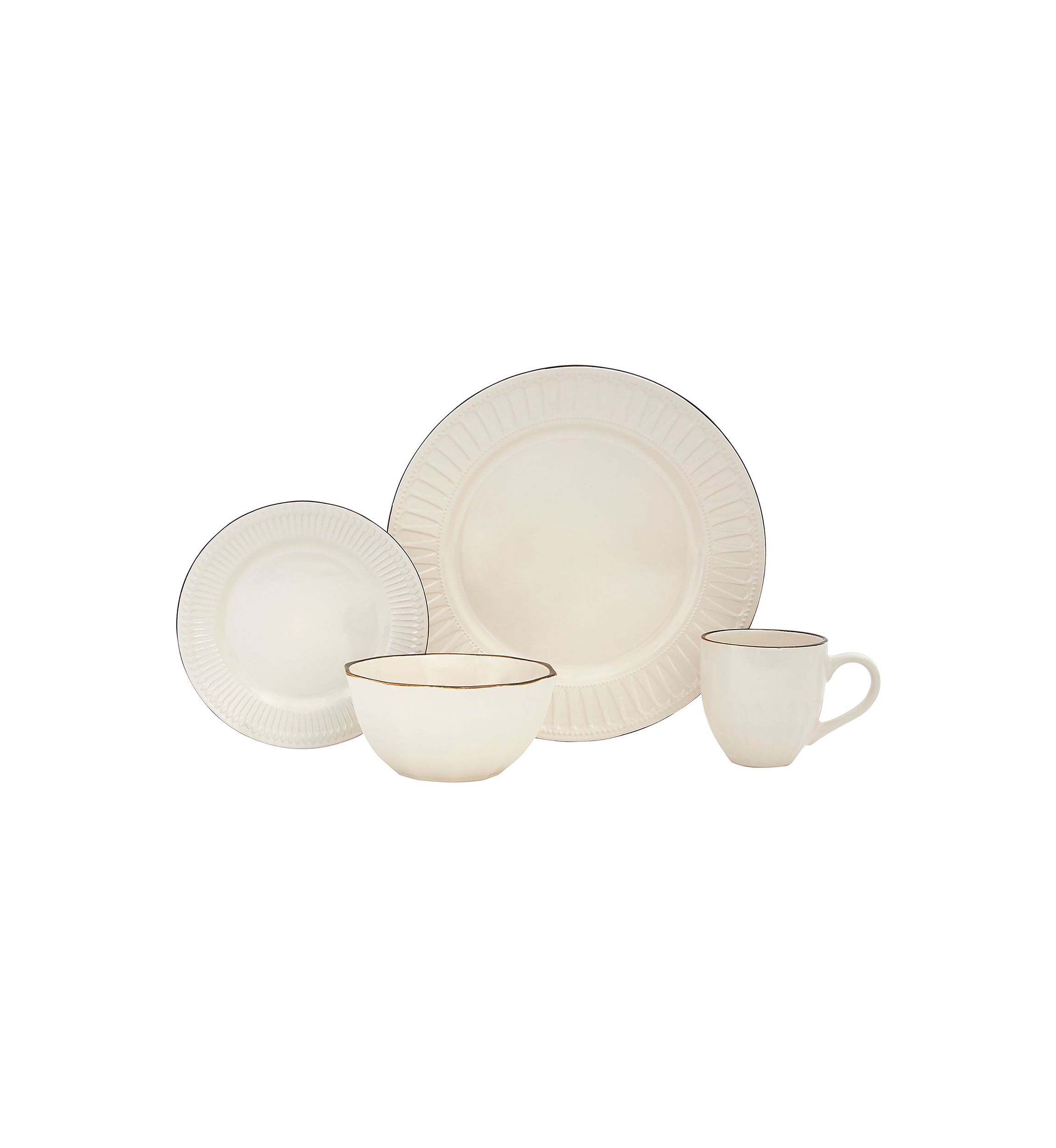 Palmetto Ivory 16 piece dinnerware set