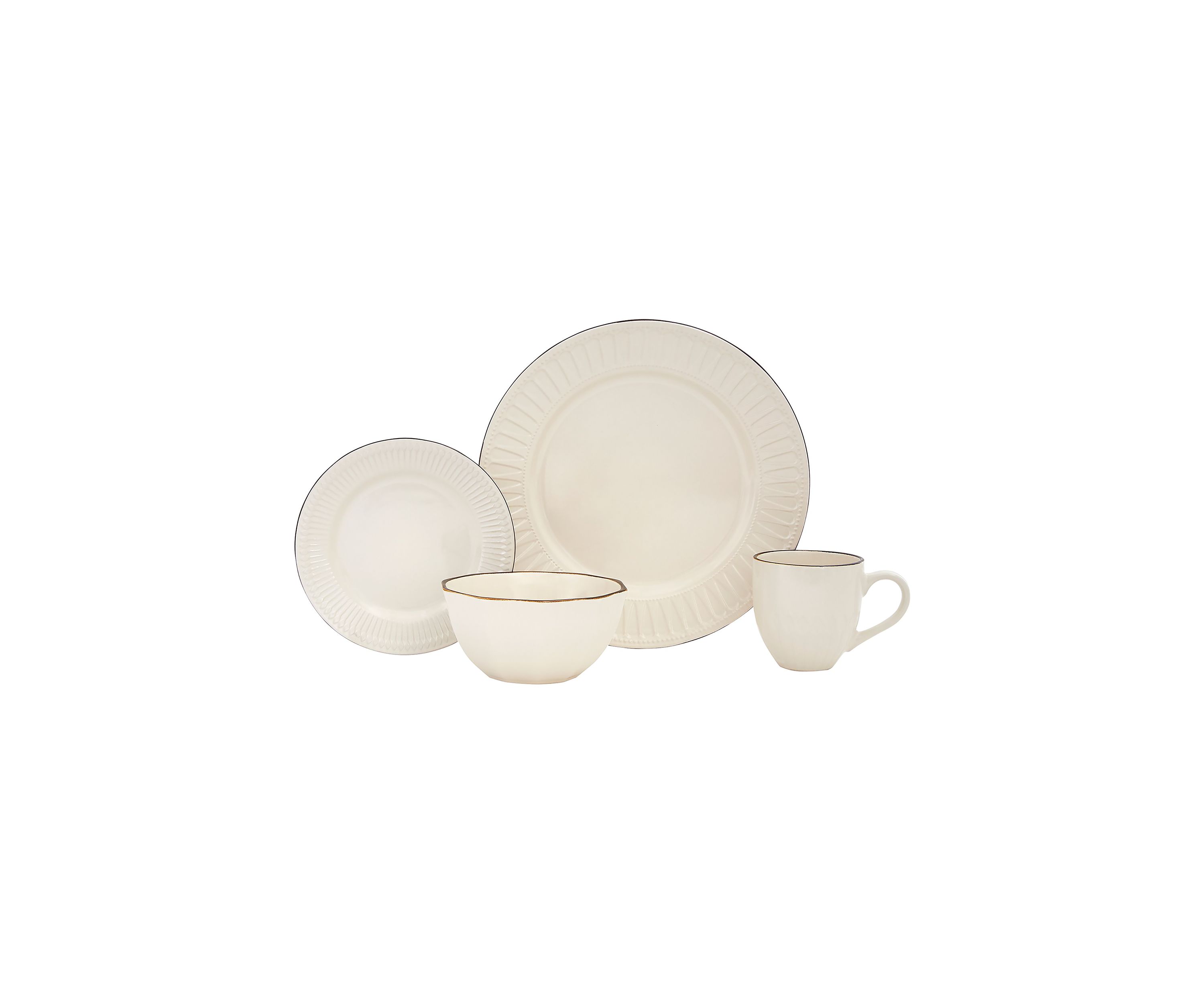 Palmetto Ivory 16 piece dinnerware set