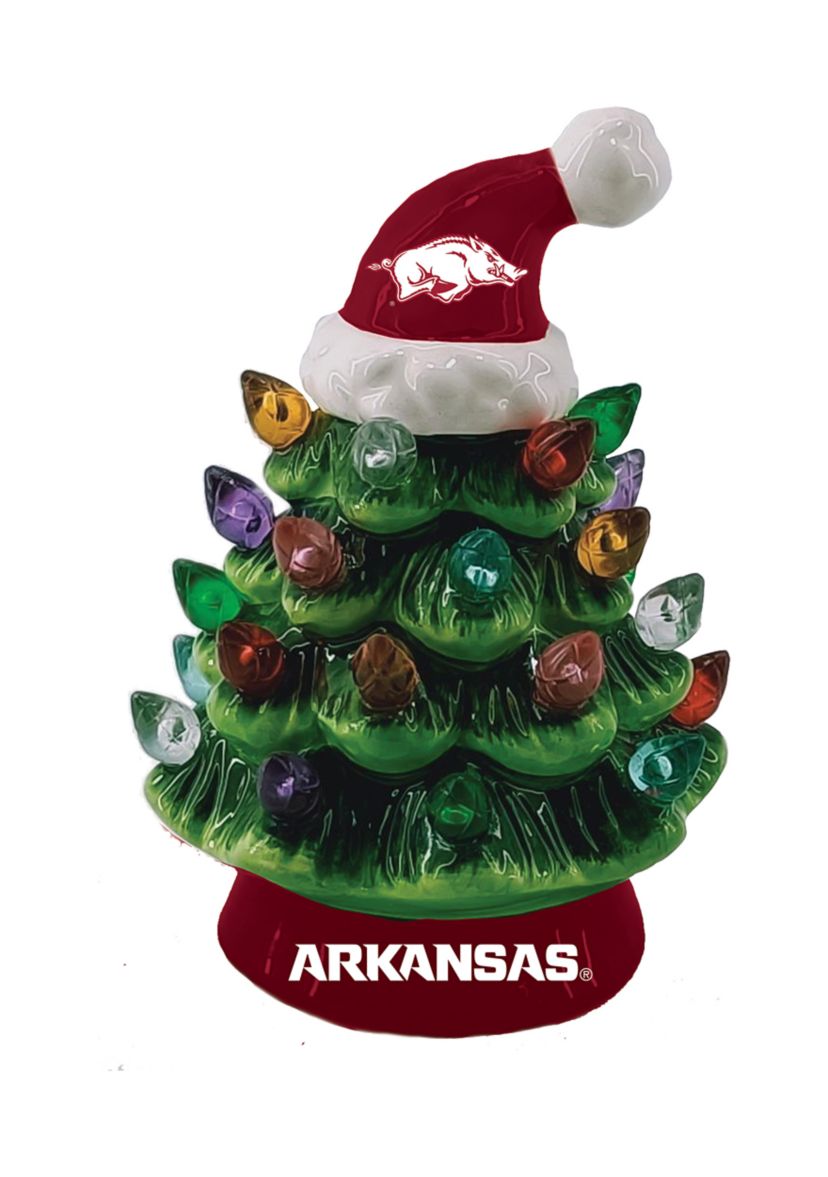 NCAA Arkansas Razorbacks Light Up Mini Christmas Tree