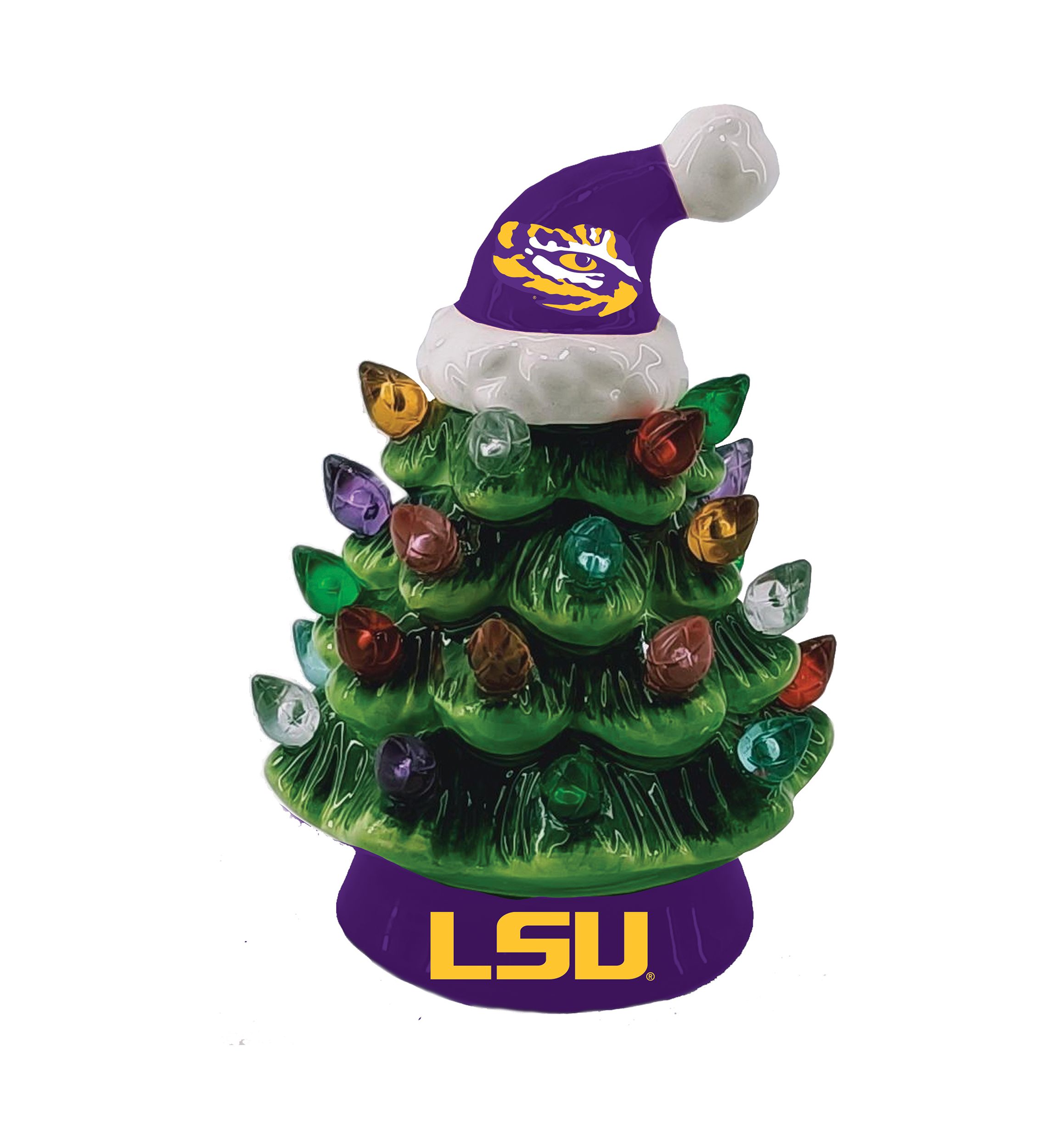 NCAA LSU Tigers Mini Light Up Christmas Tree