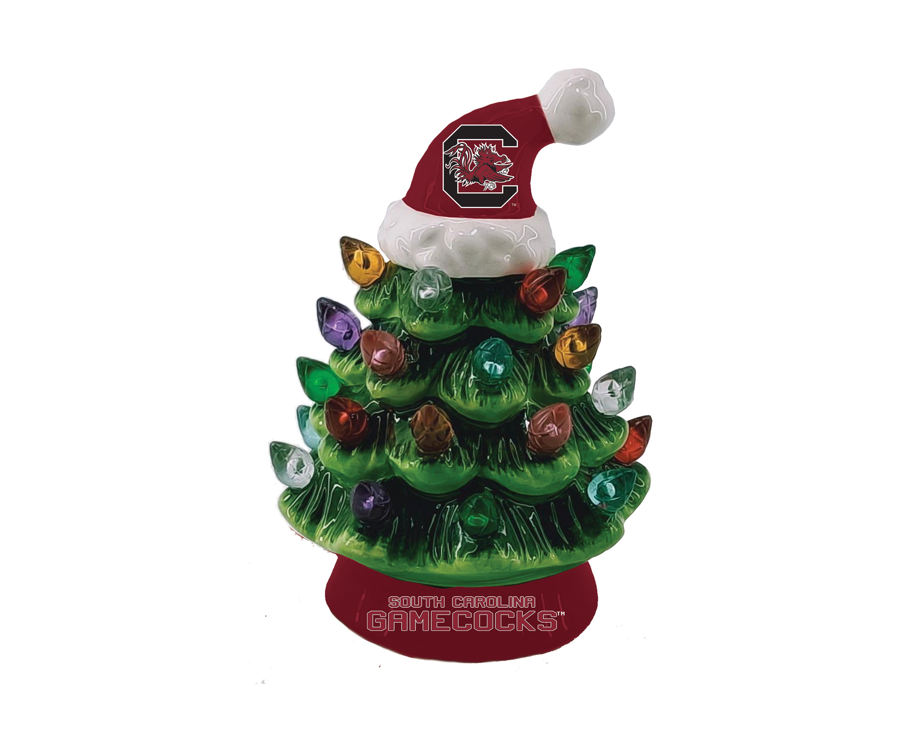 NCAA USC Gamecocks Mini Light Up Christmas Tree