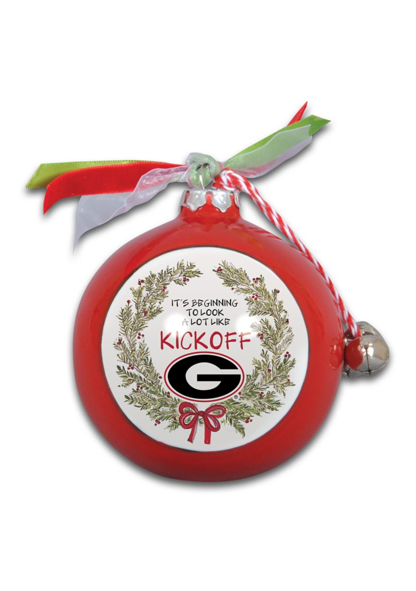 NCAA Georgia Bulldogs Ceramic Ball Ornament
