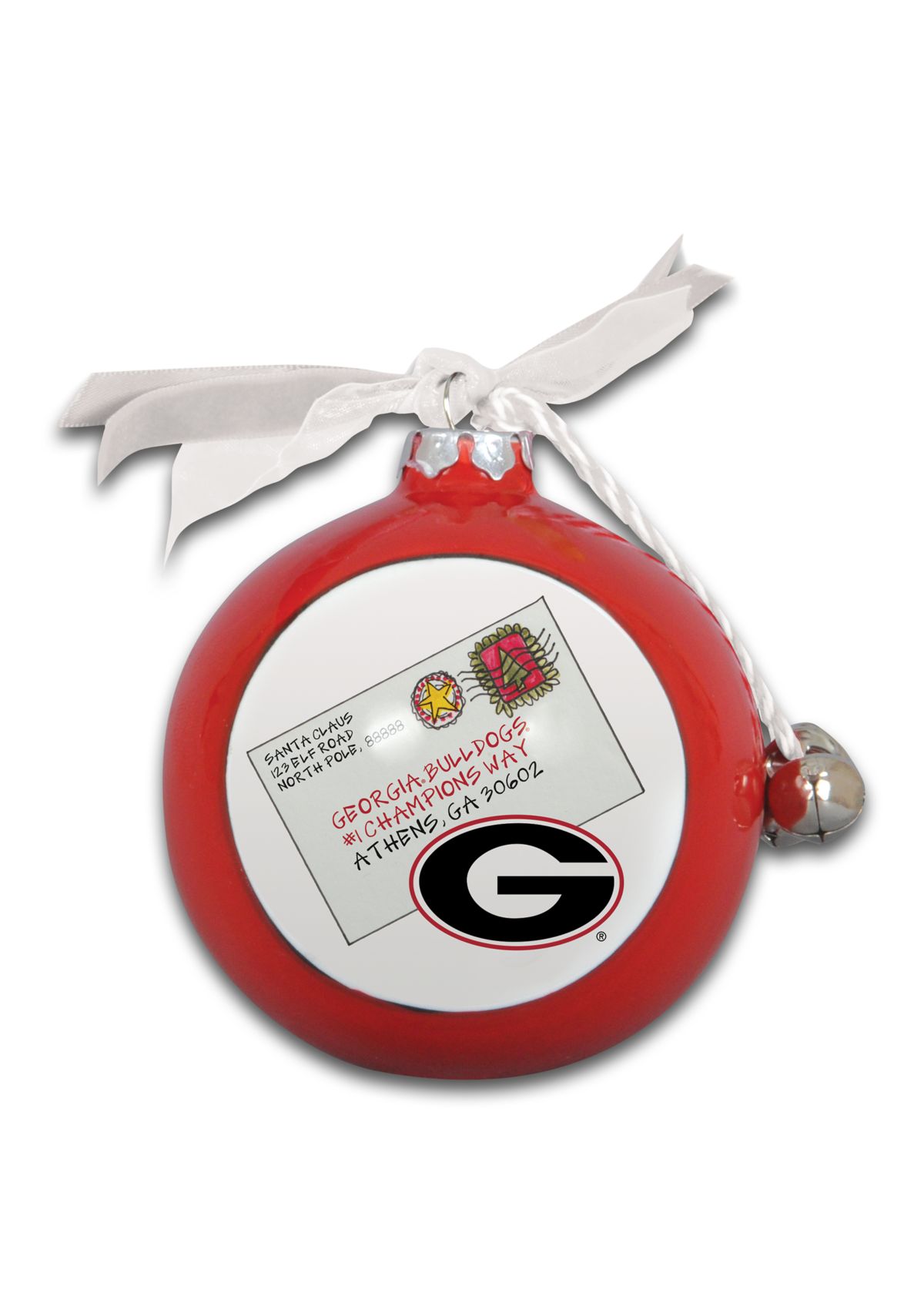 NCAA Georgia Bulldogs Ceramic Ball Ornament