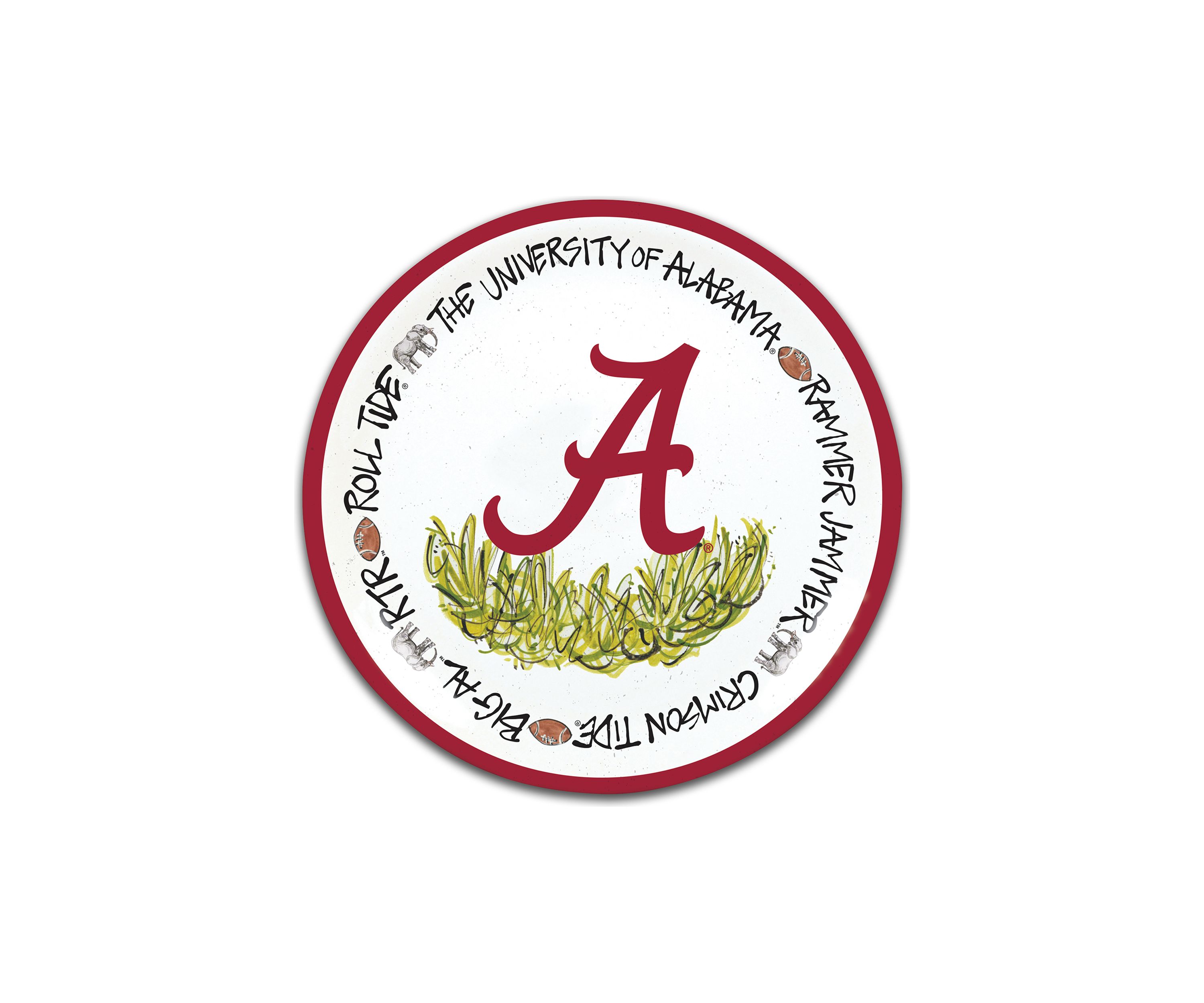 NCAA Alabama Crimson Tide Plate Set 