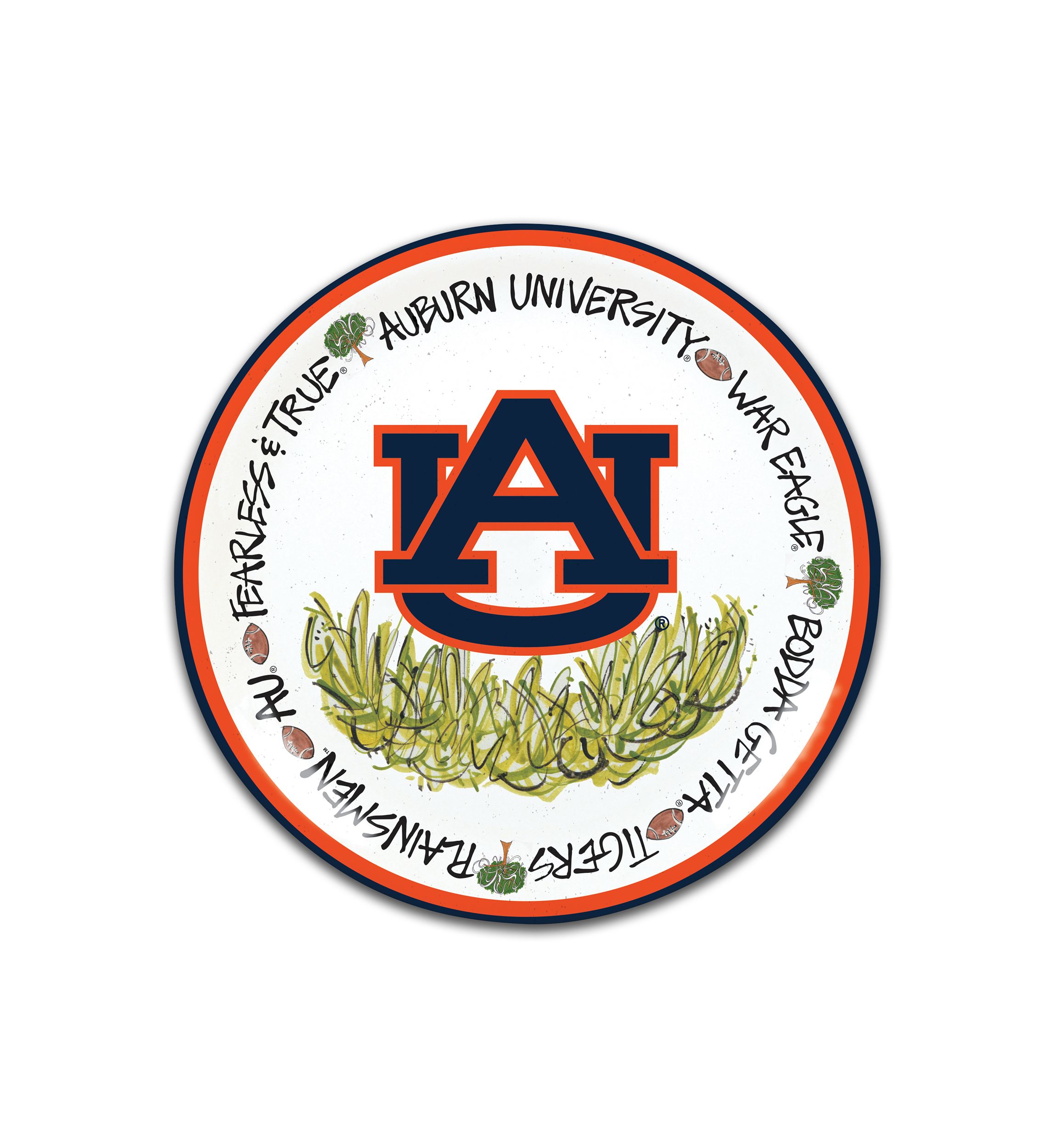 NCAA Auburn Tigers Melamine Plate Set