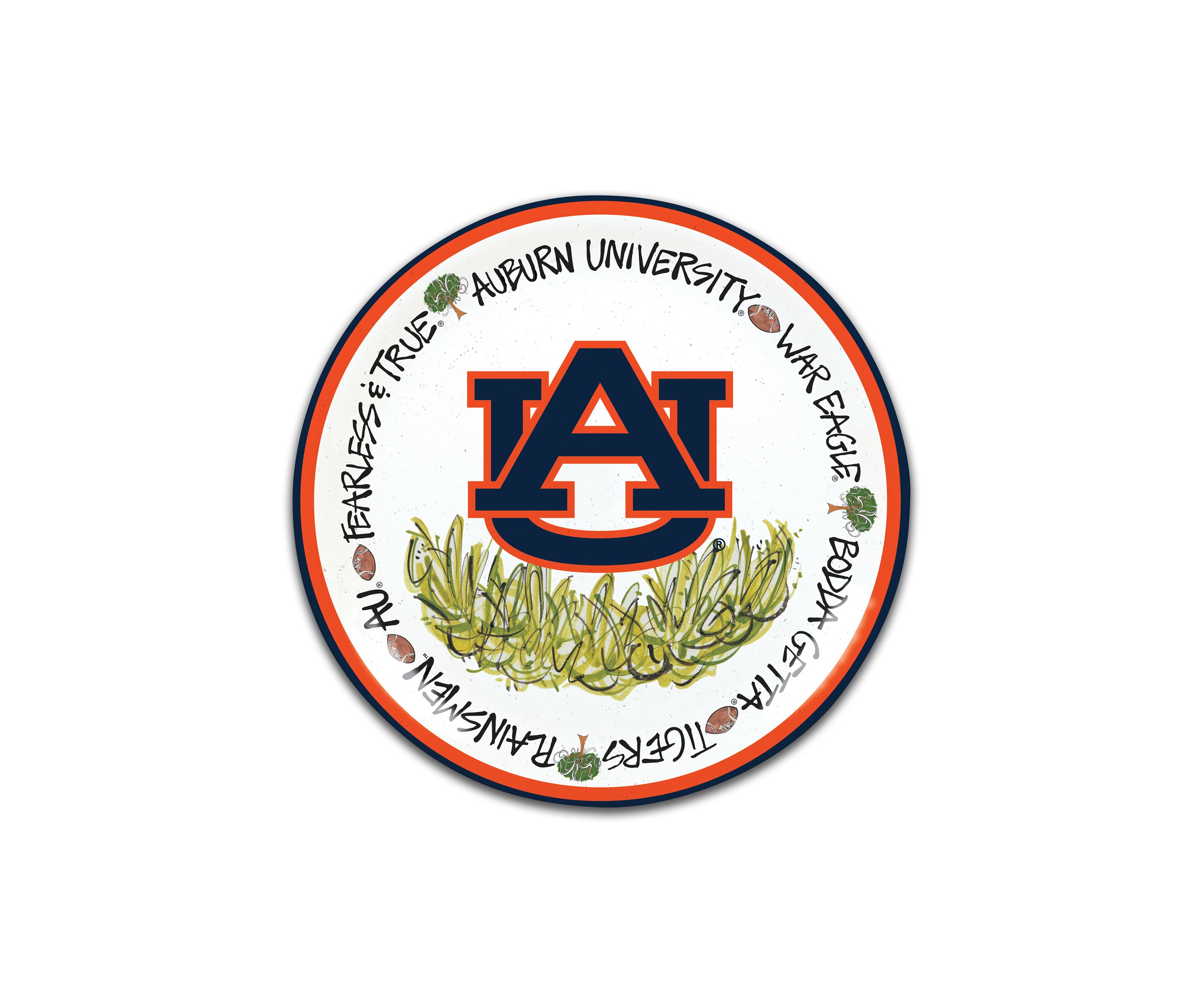 NCAA Auburn Tigers Melamine Plate Set