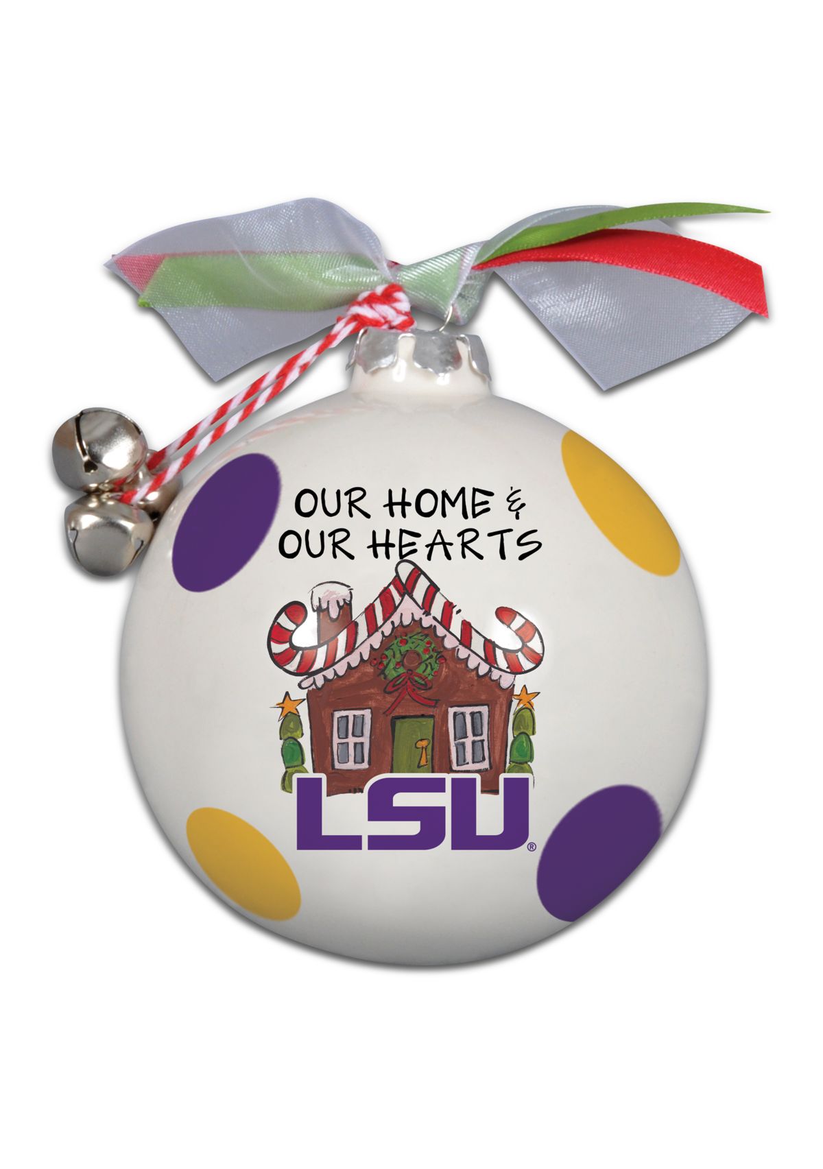 NCAA LSU Tigers Ceramic Ball Ornament