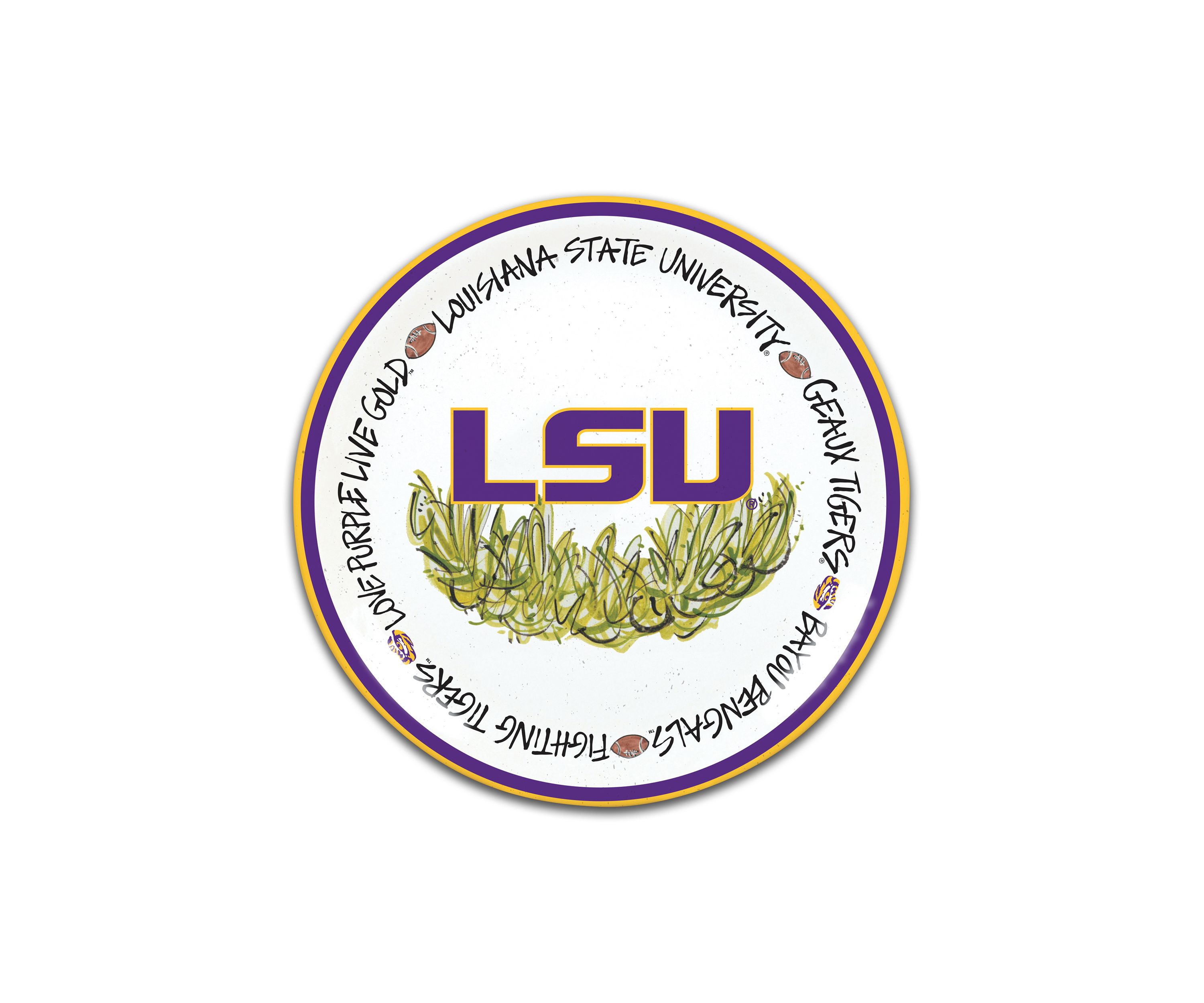 NCAA LSU Tigers Melamine Plate Set