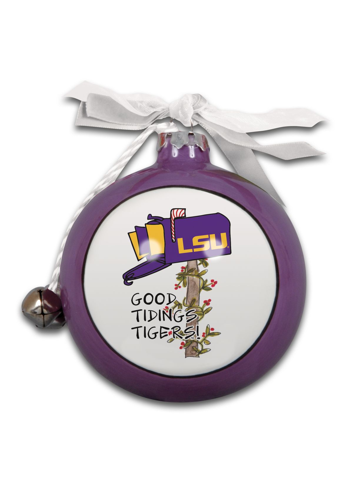 NCAA LSU Tigers Ceramic Ball Ornament
