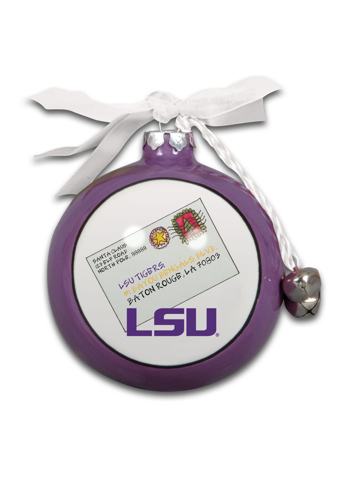 NCAA LSU Tigers Ceramic Ball Ornament
