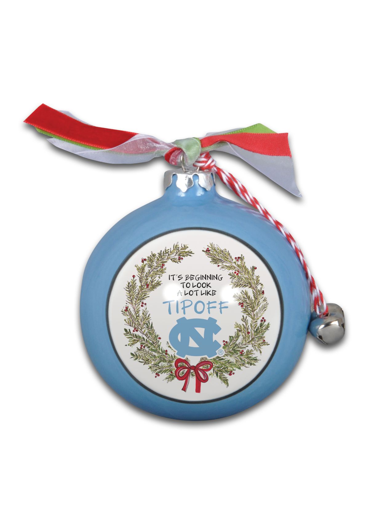 NCAA North Carolina Tar Heels Ceramic Ball Ornament