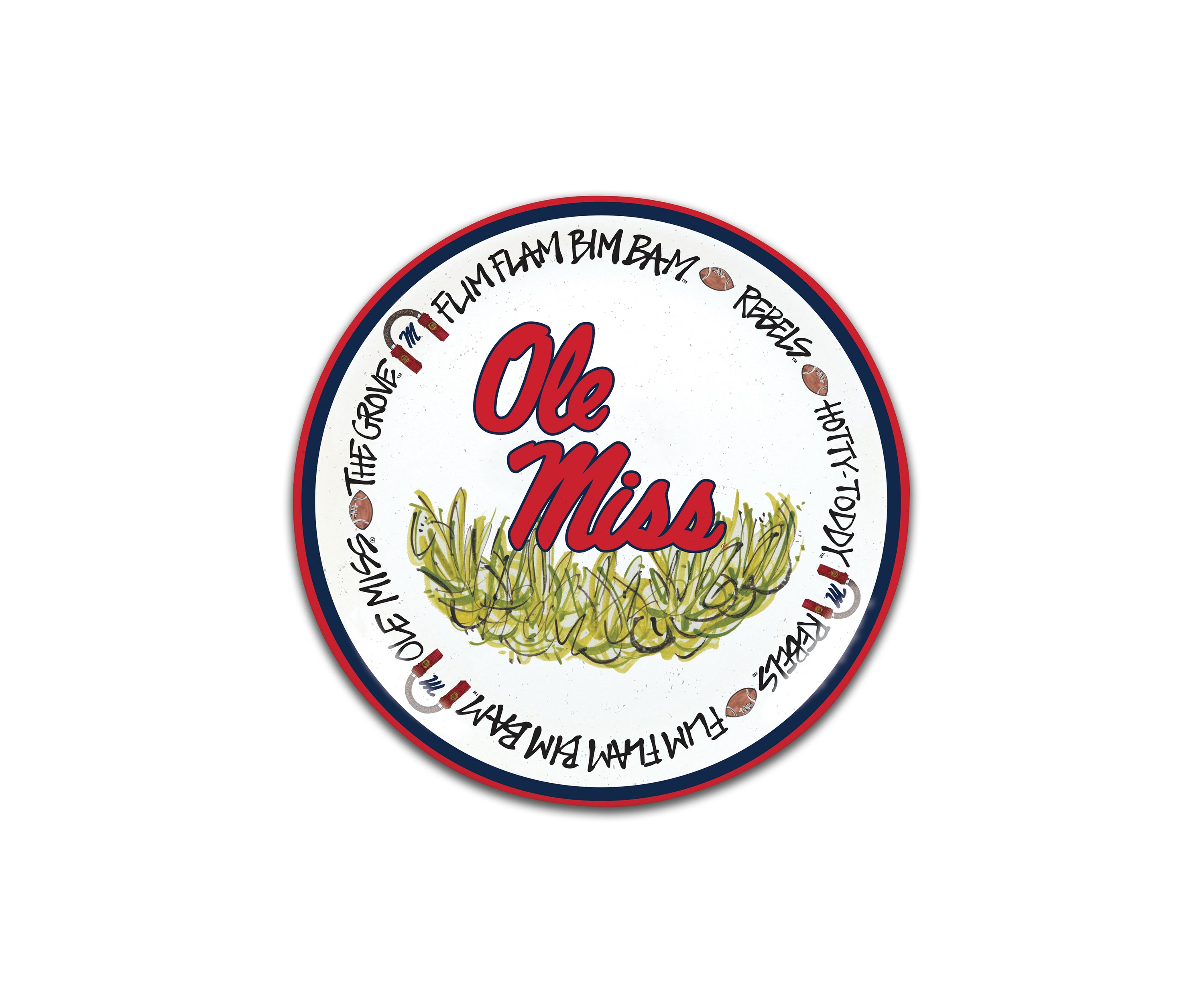 NCAA Ole Miss Rebels Melamine Plate Set
