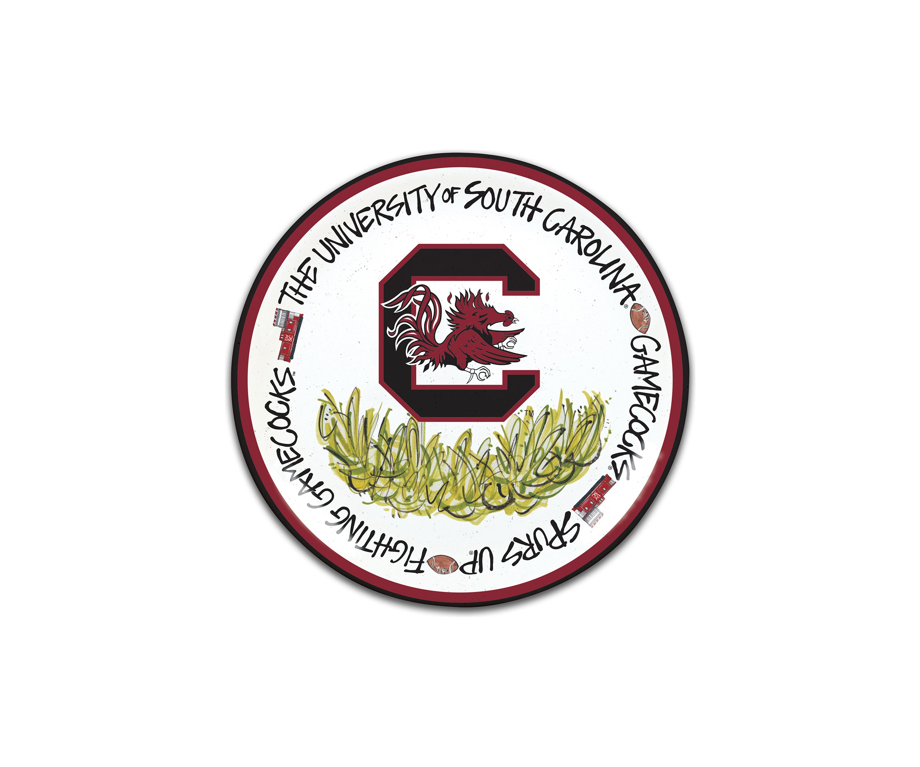 NCAA South Carolina Gamecocks Plate Set 