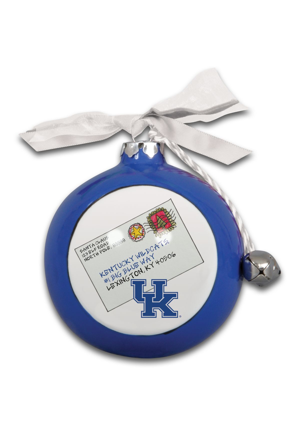 NCAA Kentucky Wildcats Good Tidings Ceramic Ball Ornament 