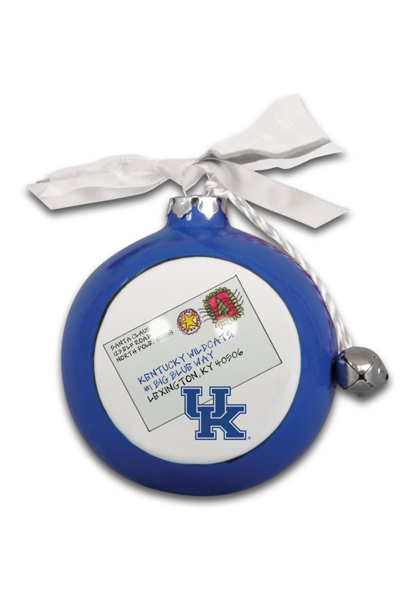 NCAA Kentucky Wildcats Good Tidings Ceramic Ball Ornament 
